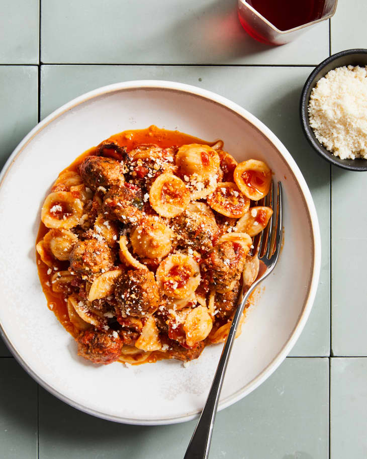 Orecchiette With Mini Meatballs Recipe Kitchn