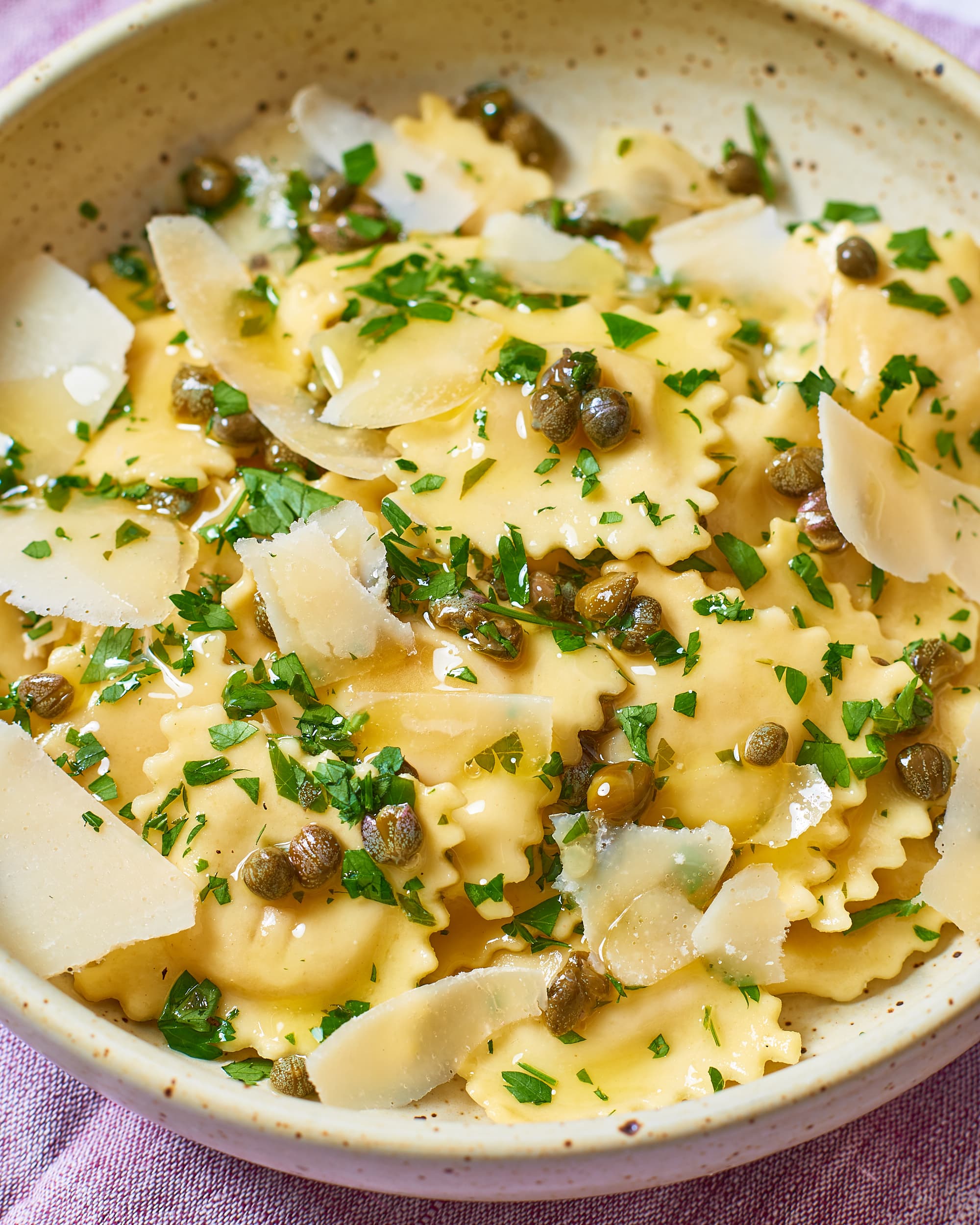Cheese Ravioli With Butter Sauce