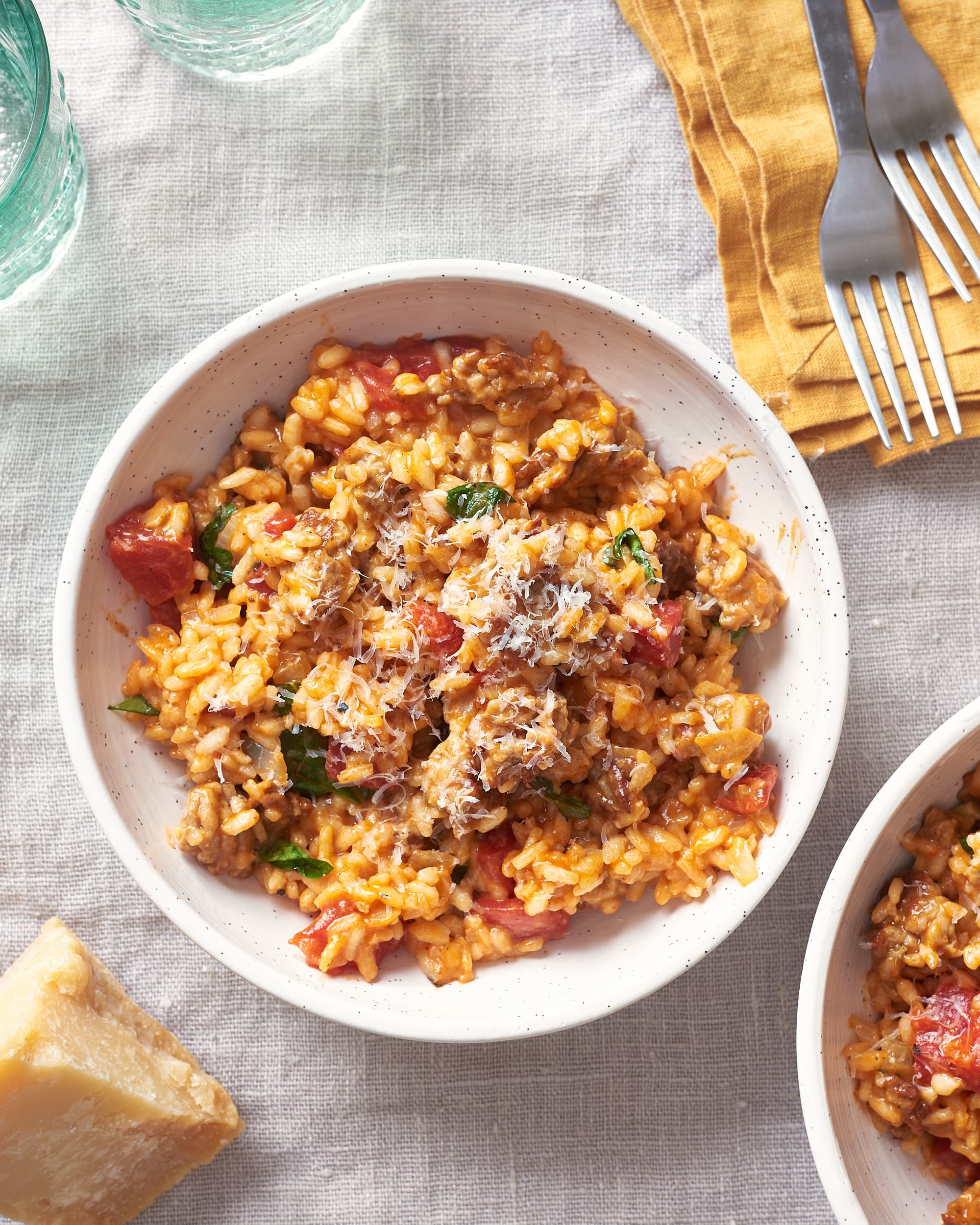 Sausage and Tomato Risotto Recipe Hearty and Filling   The Kitchn