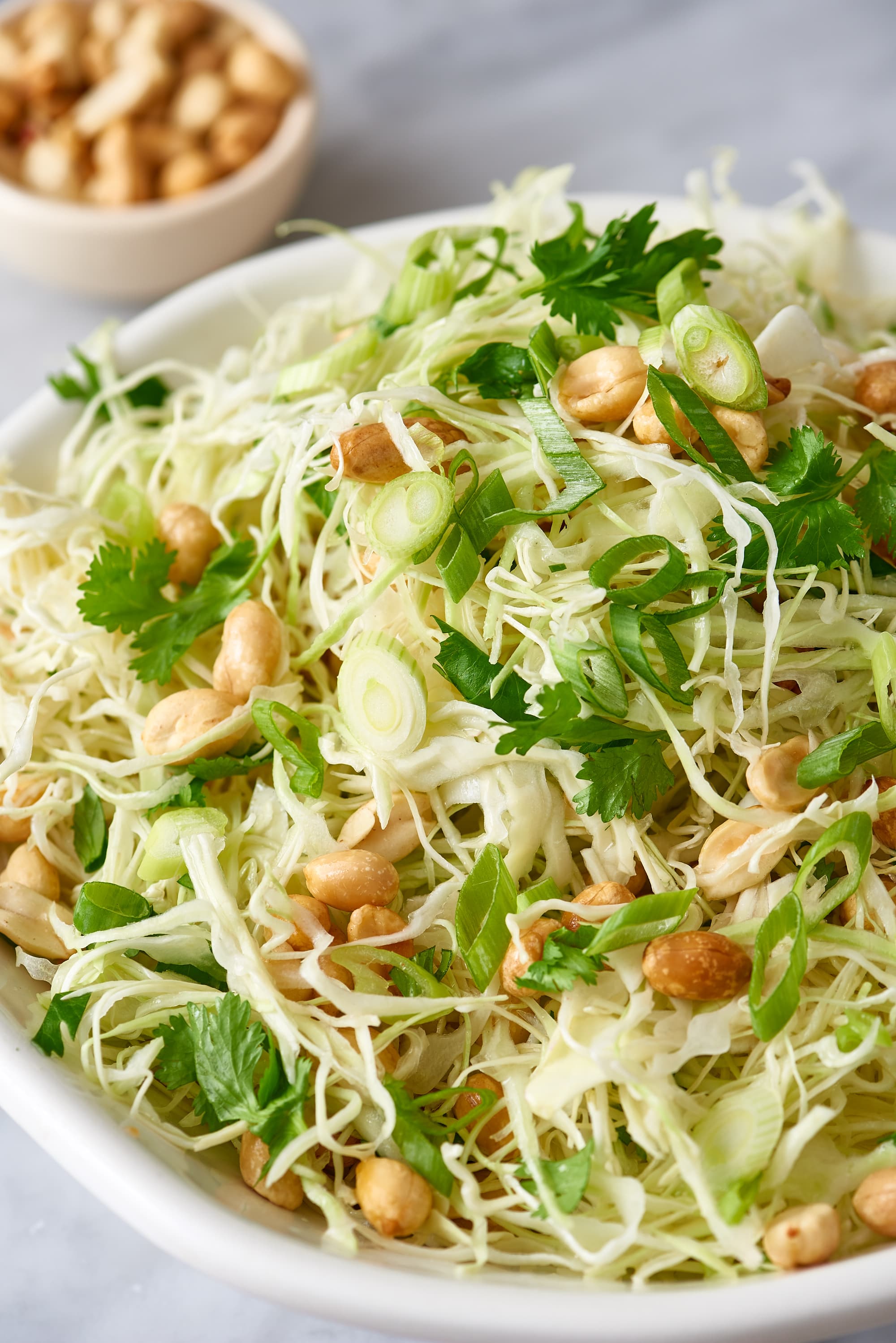 red cabbage salad with peanut dressing Asian Cabbage Salad with Ginger Peanut Dressing