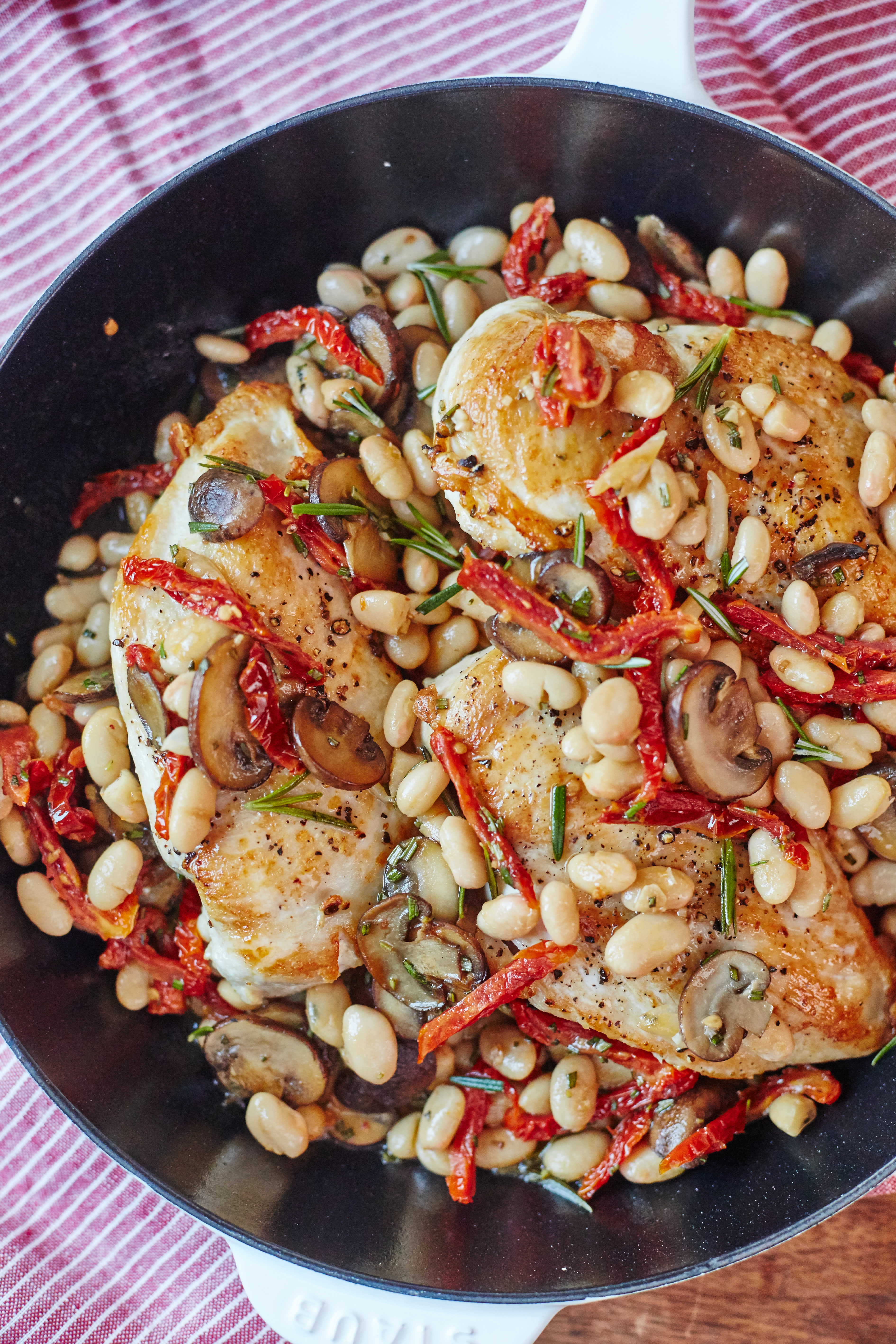 Instant Pot Freezer Meal: Tuscan Chicken with White Beans and Mushrooms