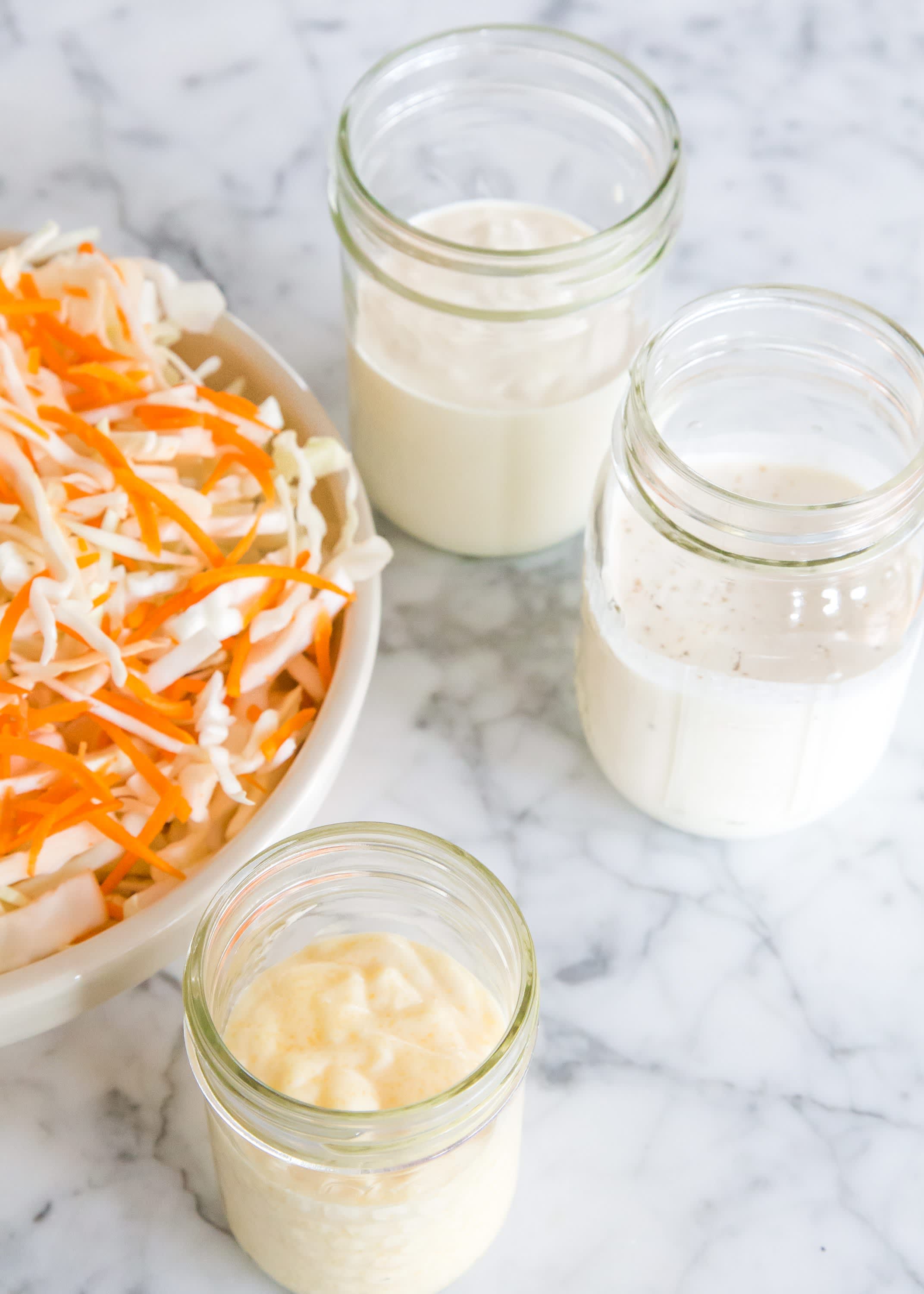 coleslaw dressing with sour cream and mayo Coleslaw with Sour Cream Recipe (No Mayo)