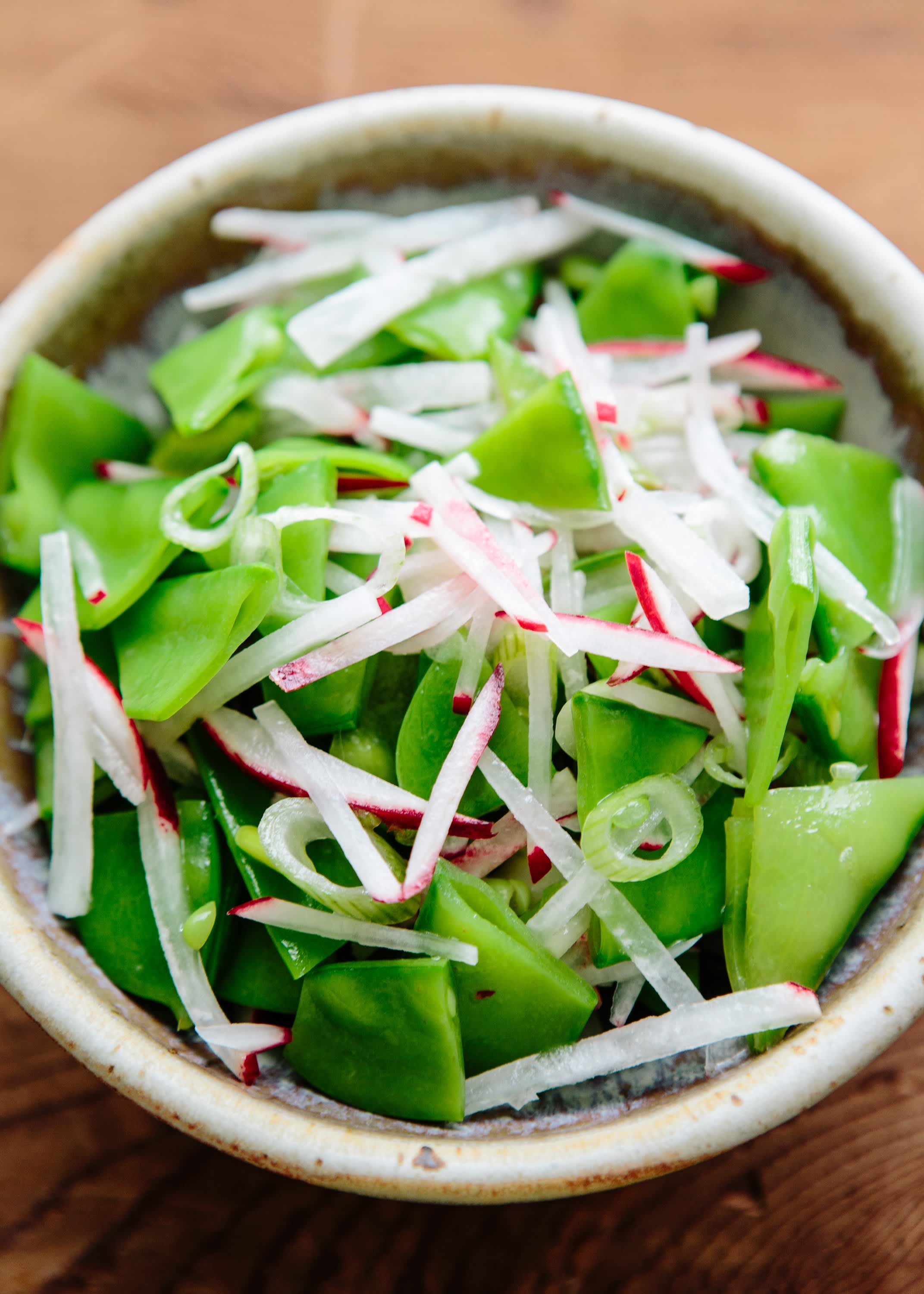 Keto Snap Pea and Radish Salad