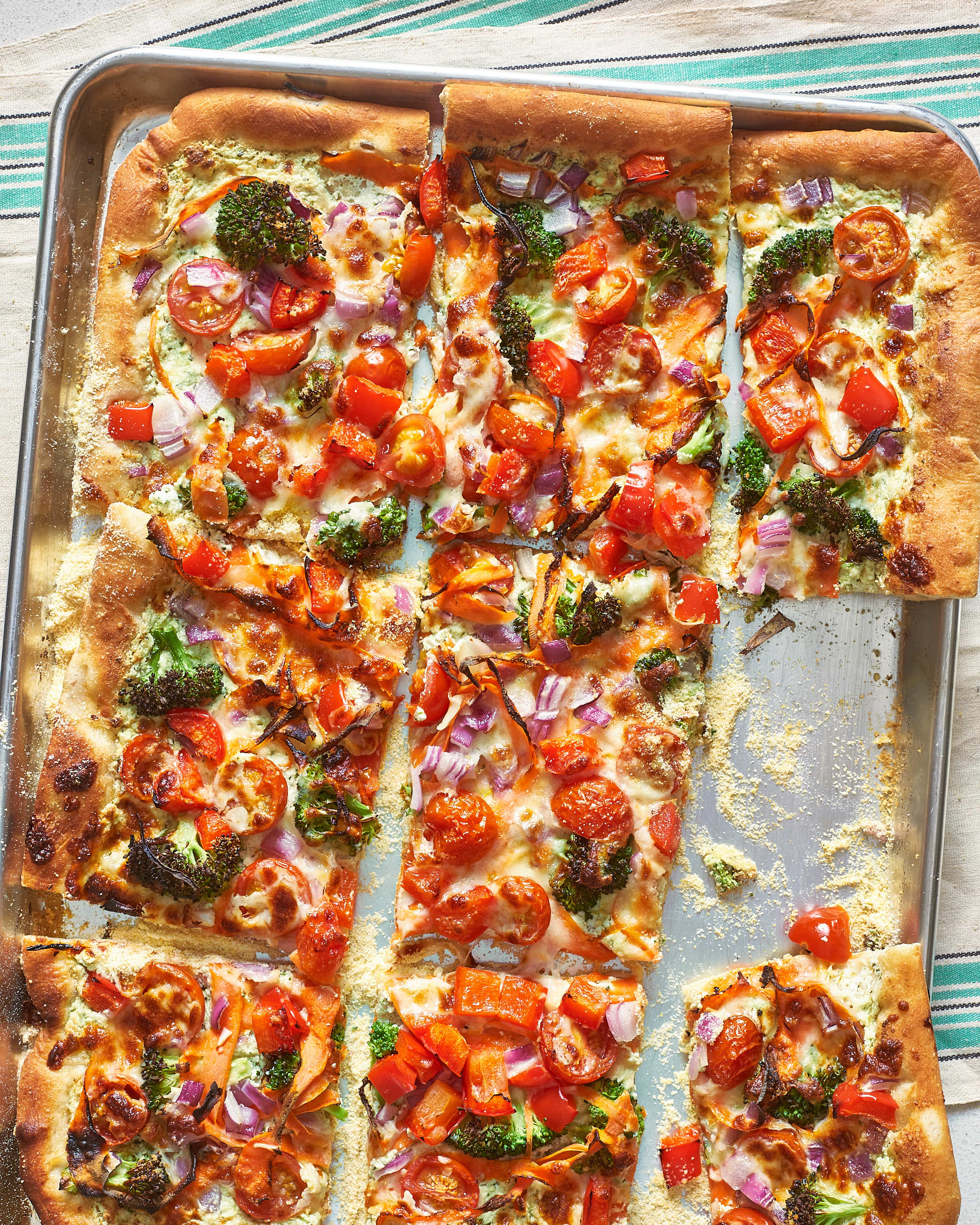 Sheet Pan Veggie Supreme Pizza Recipe