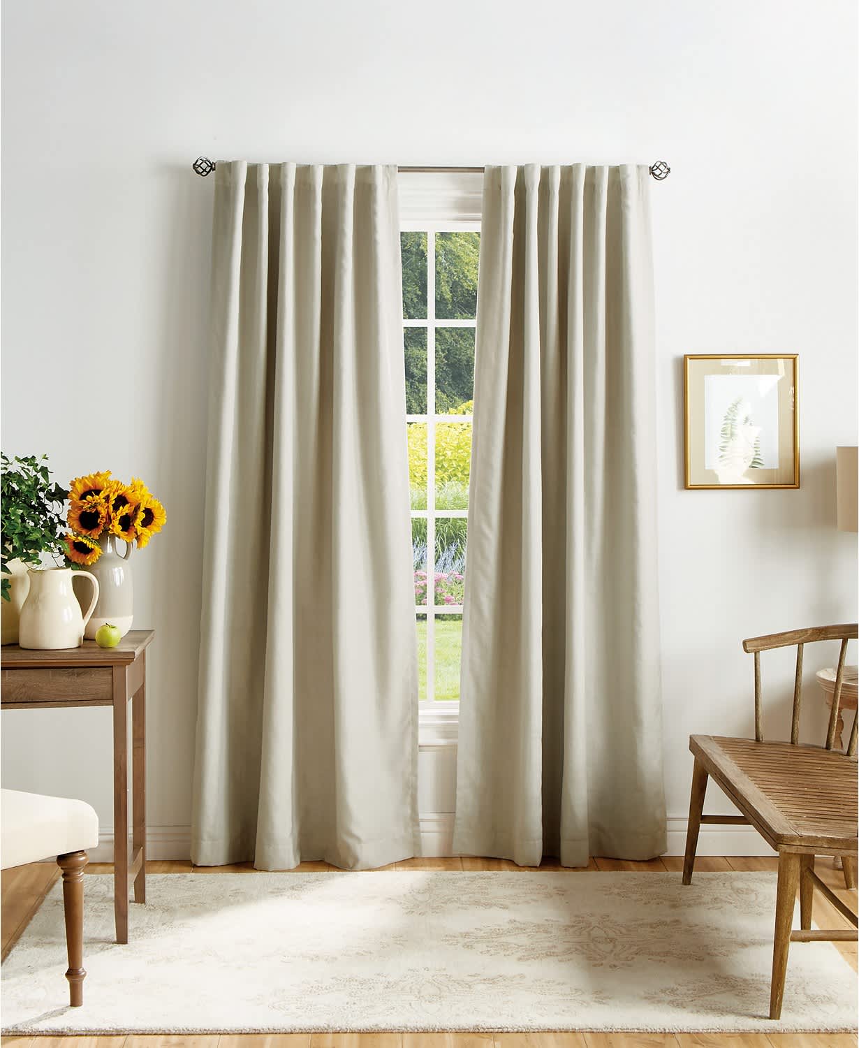 52 x 95 inch Dark Grey Thermal Insulated Curtains Set of 2 Panels Sun Light Blocking Rod/Pole Pocket Window Drapes for Living Room LORDTEX Pom Pom Blackout Curtains for Bedroom