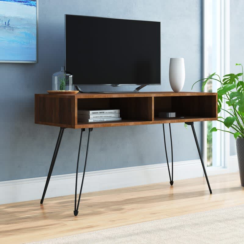 using desk as tv stand