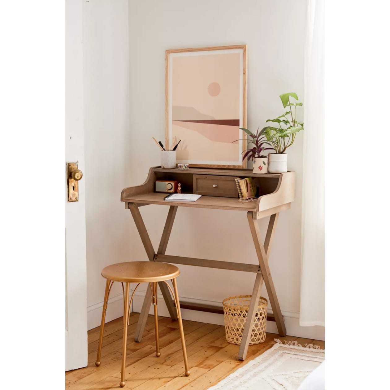 Small Writing Desk For Spaces Narrow Compact Study 