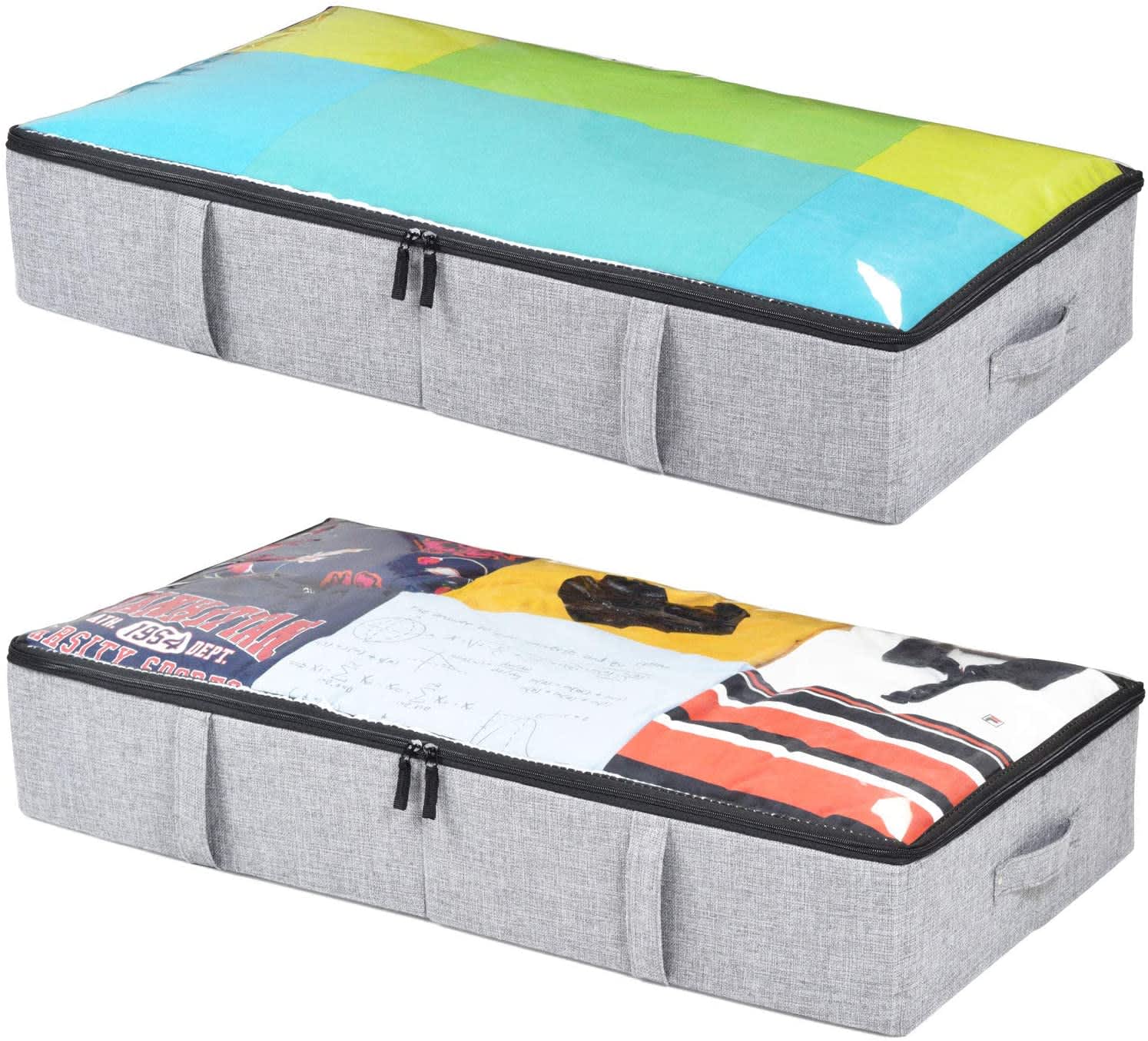 ZOBER Under Bed Storage Bag Organizer (2-Pack) Large Capacity Box