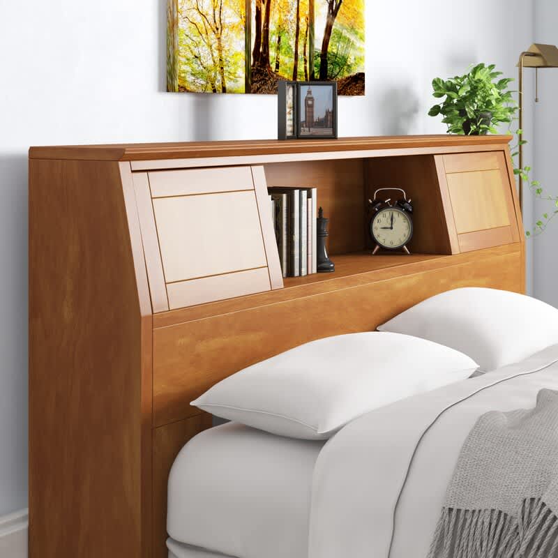 Single Bed Storage Headboard Plans DIY Night Stand Chest Bookcase Storage Shelf 