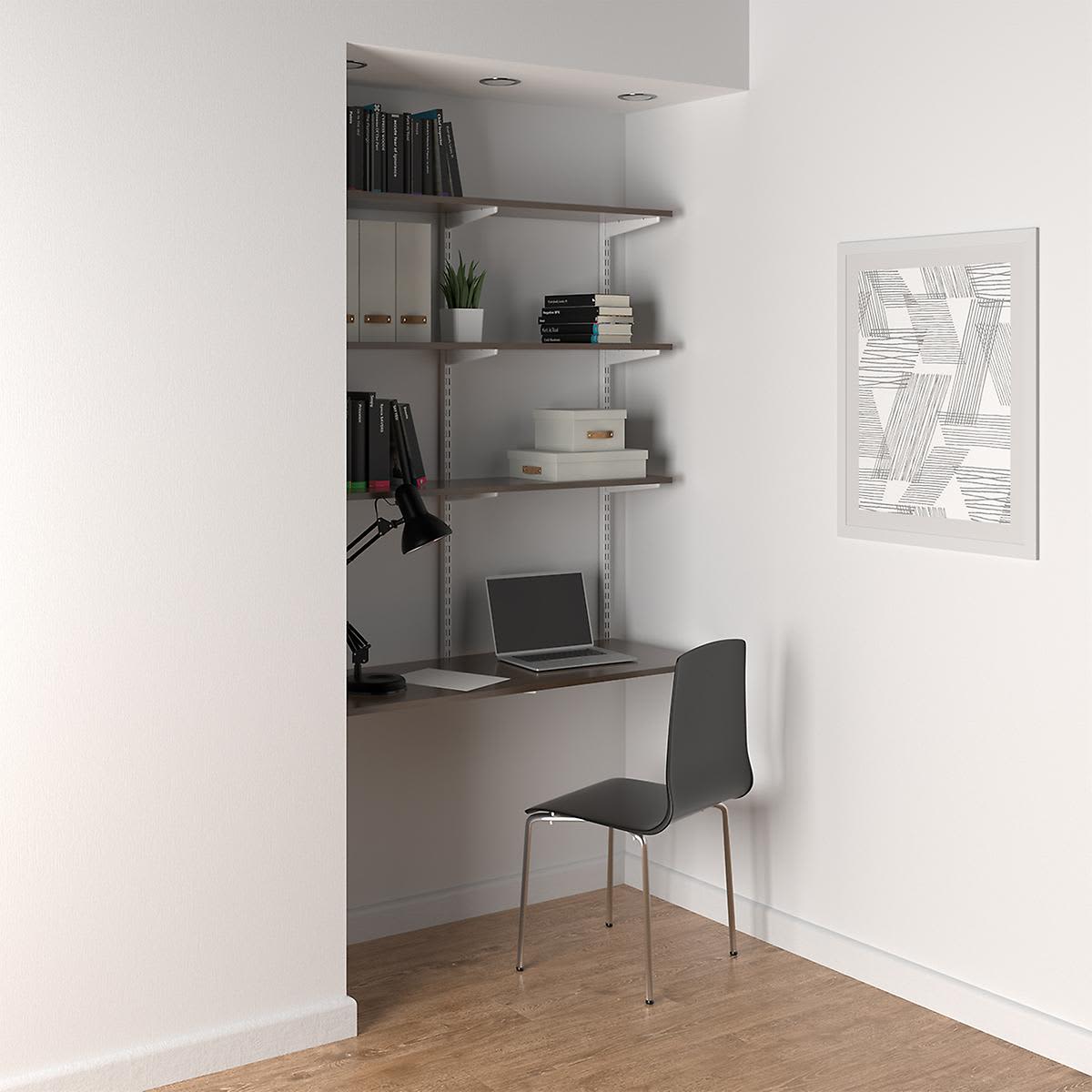 Wall Mounted Dressing Table White Hanging Shelving Unit Wall Desk Home Office UK 