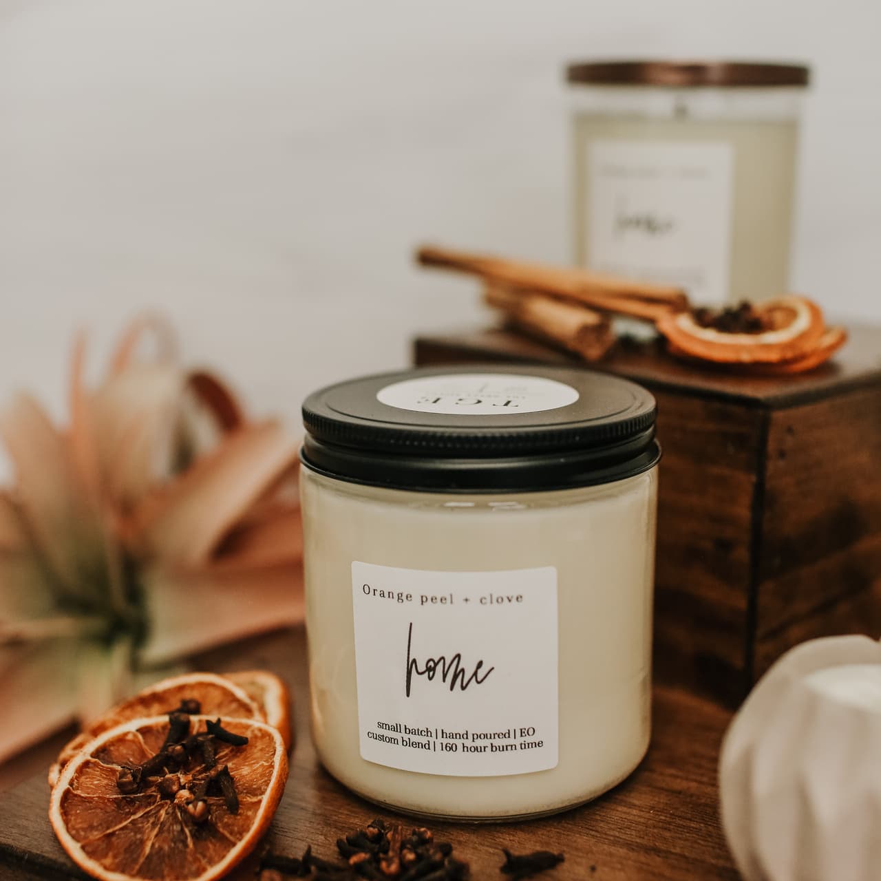 Orange Peel + Cinnamon Candle at The Rustic House