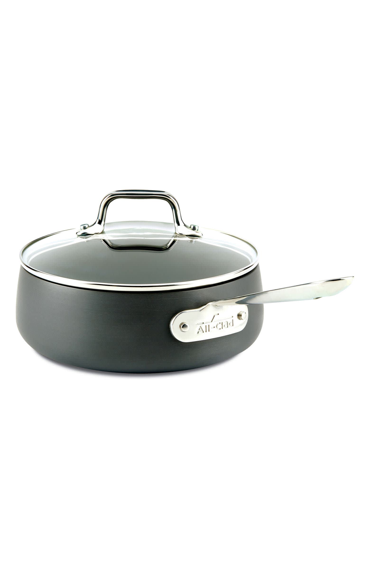 Smeg 50's Style 4-Quart Non-Stick Deep Pan with Lid in Cream