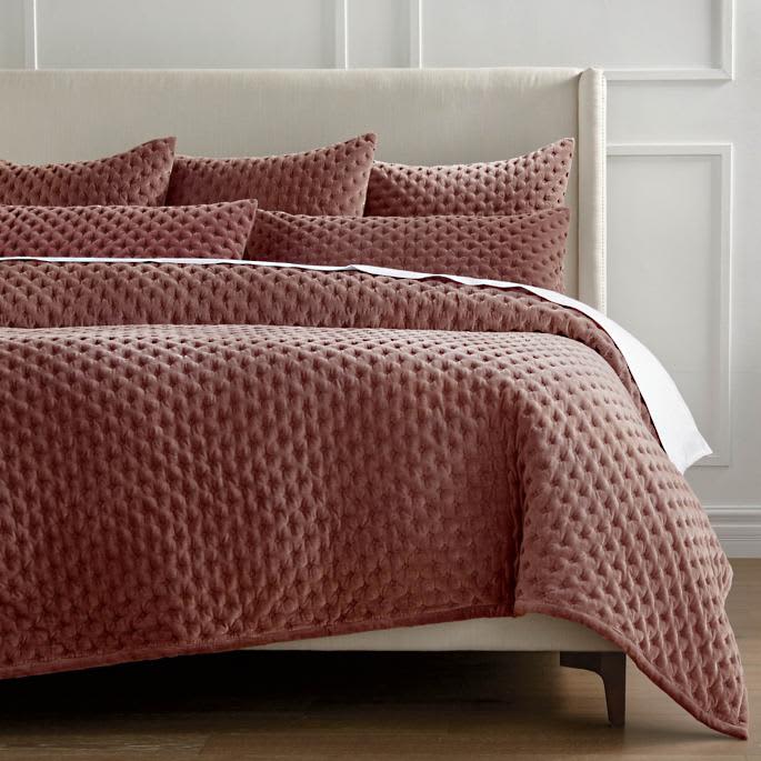 velvet quilts and shams