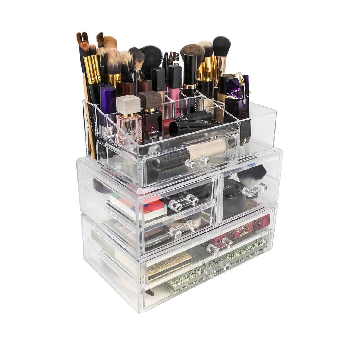 Understand the difference between acrylic organizer vs polystyrene  organizers - Beauty Makeup Supply