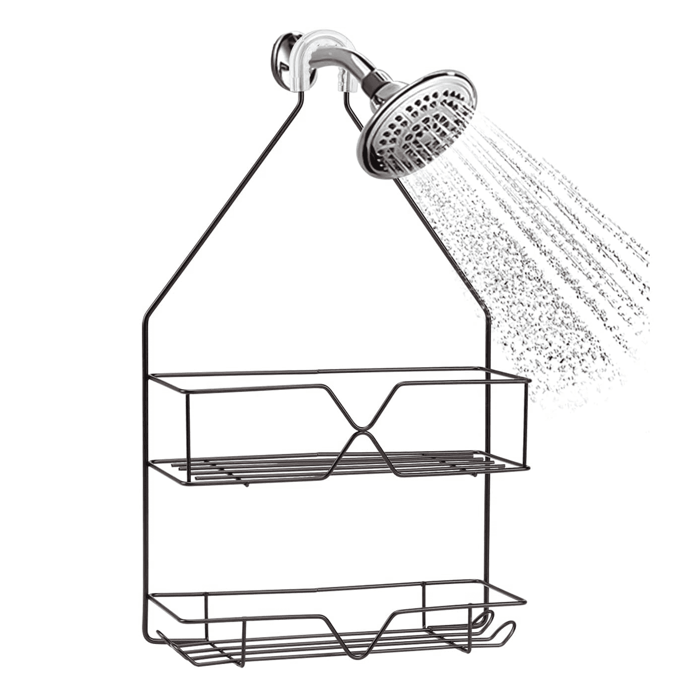 iDesign Vine Metal Wire Hanging Shower Caddy, Extra Wide Caddy