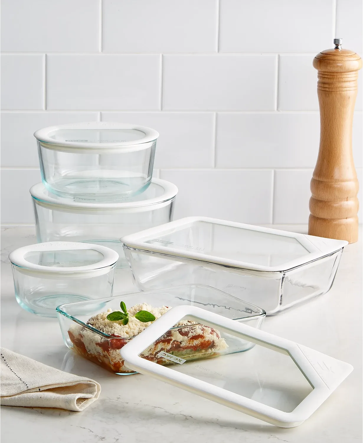 Pyrex Freshlock 10-pc. Glass Meal Prep Container Set