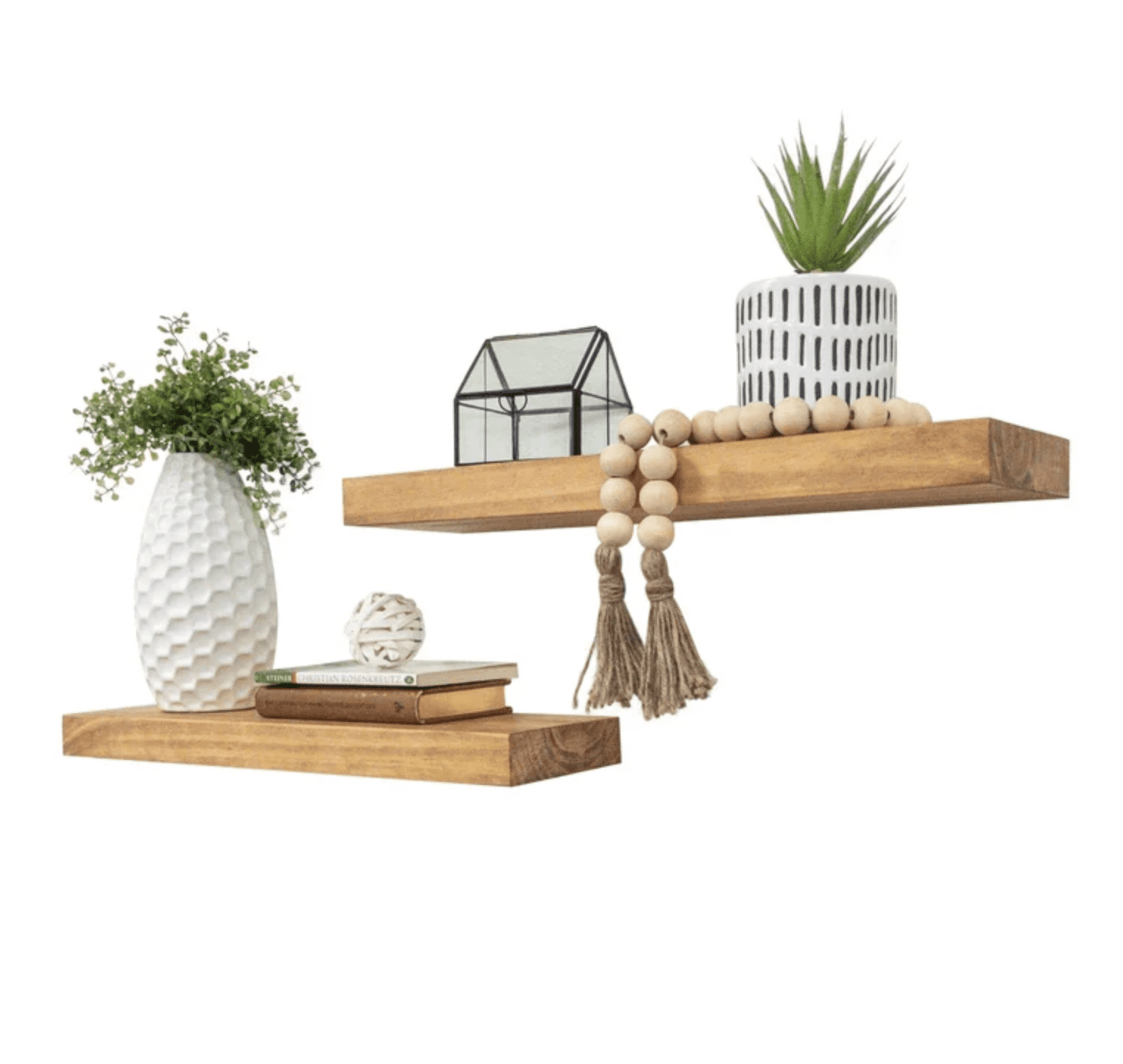 Floating Shelves Wood Bathroom Wall Shelves Set of 3 Gracie Oaks Finish: White