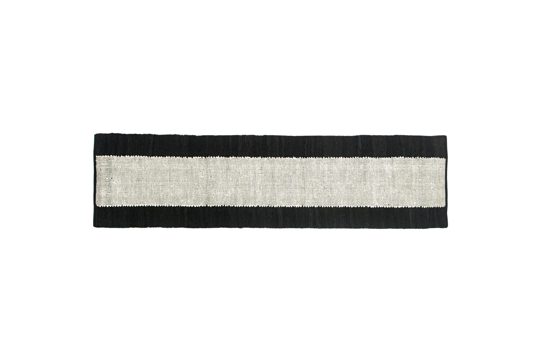 Machine Washable Rug of Recycled Denim, Navy Blue - Topstitch - Revival™