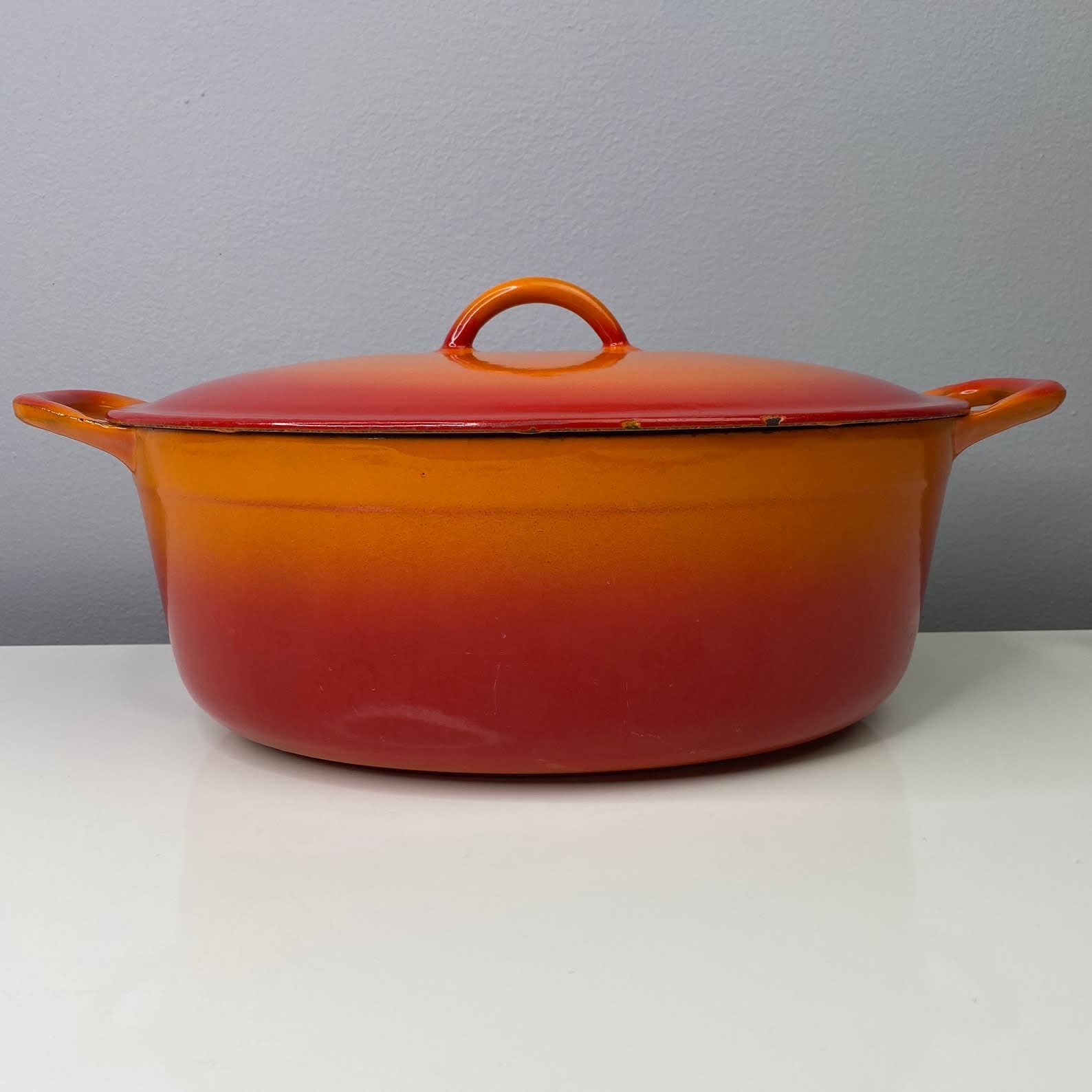 Vintage Le Creuset Flame Orange 6 Piece SET of 4 Pots and Pans / Flame  Orange