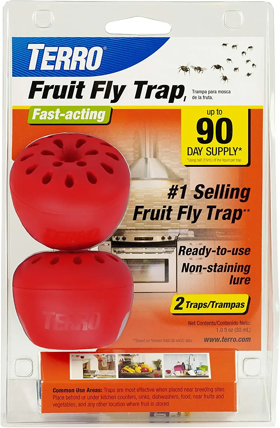 Protecker 1 Fruit Fly Trap Refill Liquid Only,2023 Fruit Fly Traps for  Indoors,Fruit Fly Killer for Home,Kitchen,Ready-to-Use Fly Trap Refil