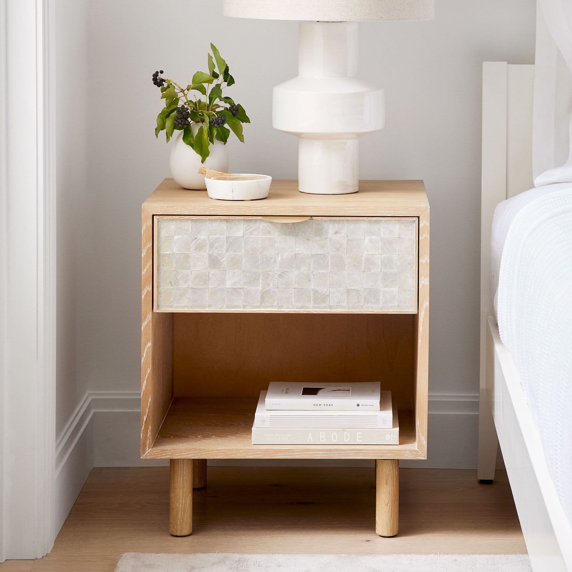 west elm tall storage nightstand