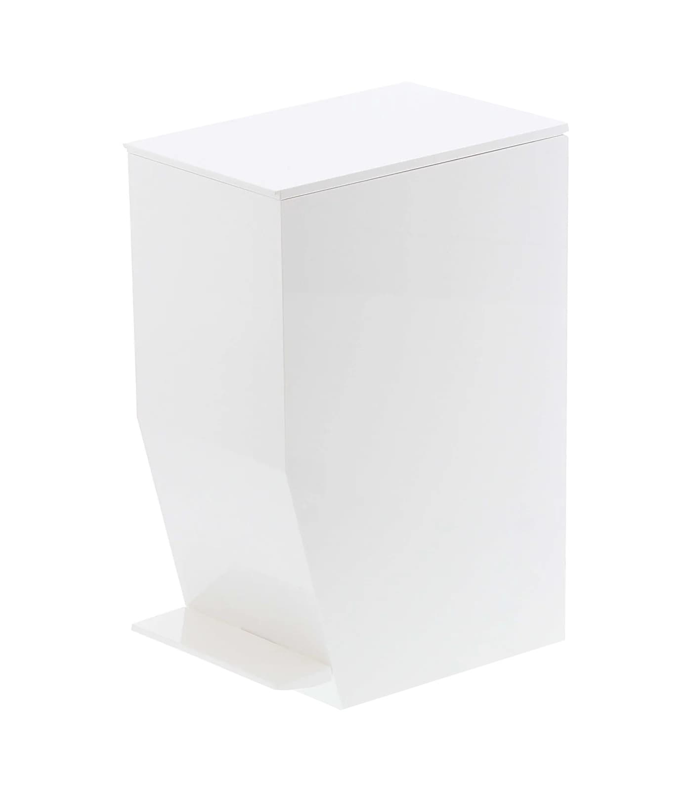 Yamazaki Home Tower Wall-Mount Storage or Trash Bin - White