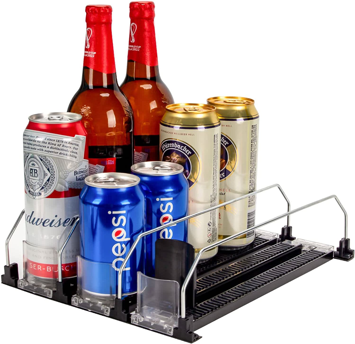 Fridge Canned Drink Beer Plastic Storage Box Kitchen Bar Beverage  Organizer2023