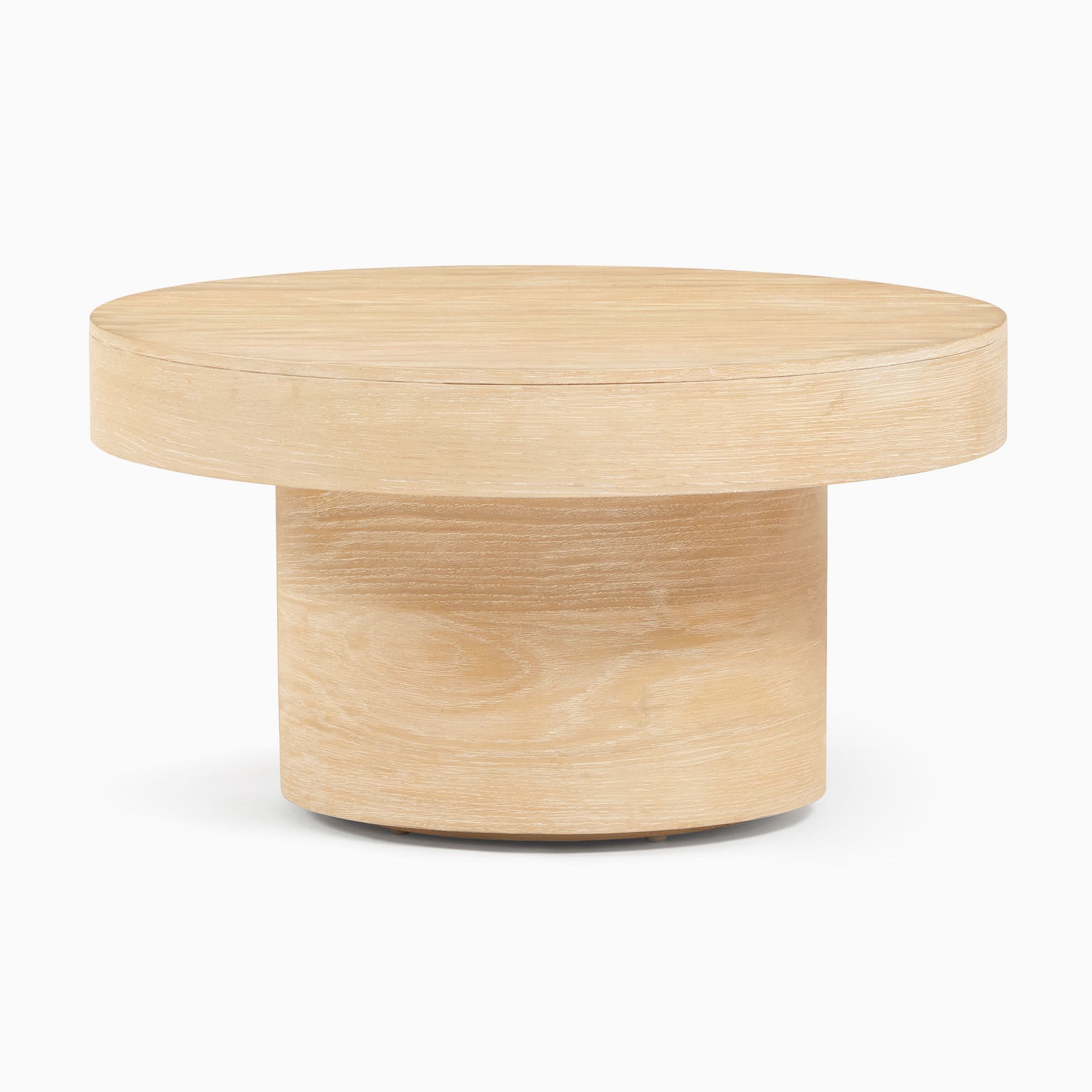 Volume pedestal store coffee table