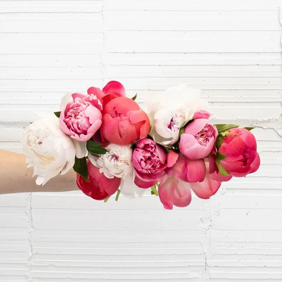Rose Peony Flower Unique Bridal Clutch Bag for Wedding Day