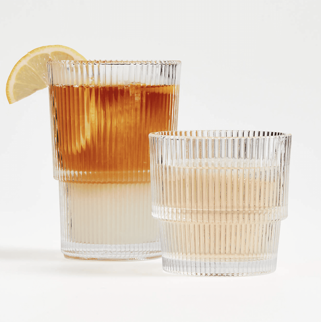 WHJY Ribbed Glassware Highball Glasses Unique Everyday Drinking Glasses  Short Glasses Cups Set of 4 …See more WHJY Ribbed Glassware Highball  Glasses