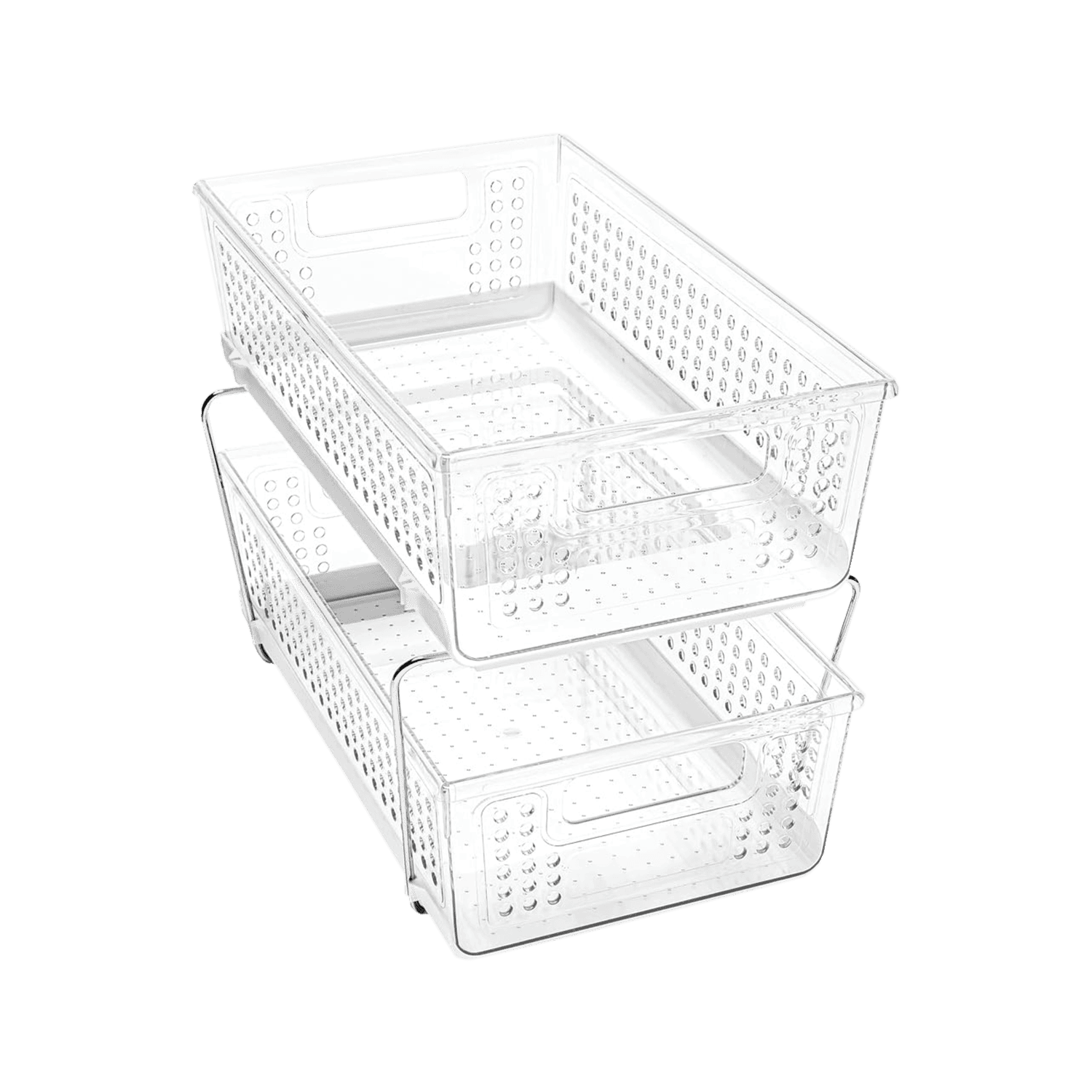 Madesmart 2-Tier Organizer With Dividers Slide-Out Baskets