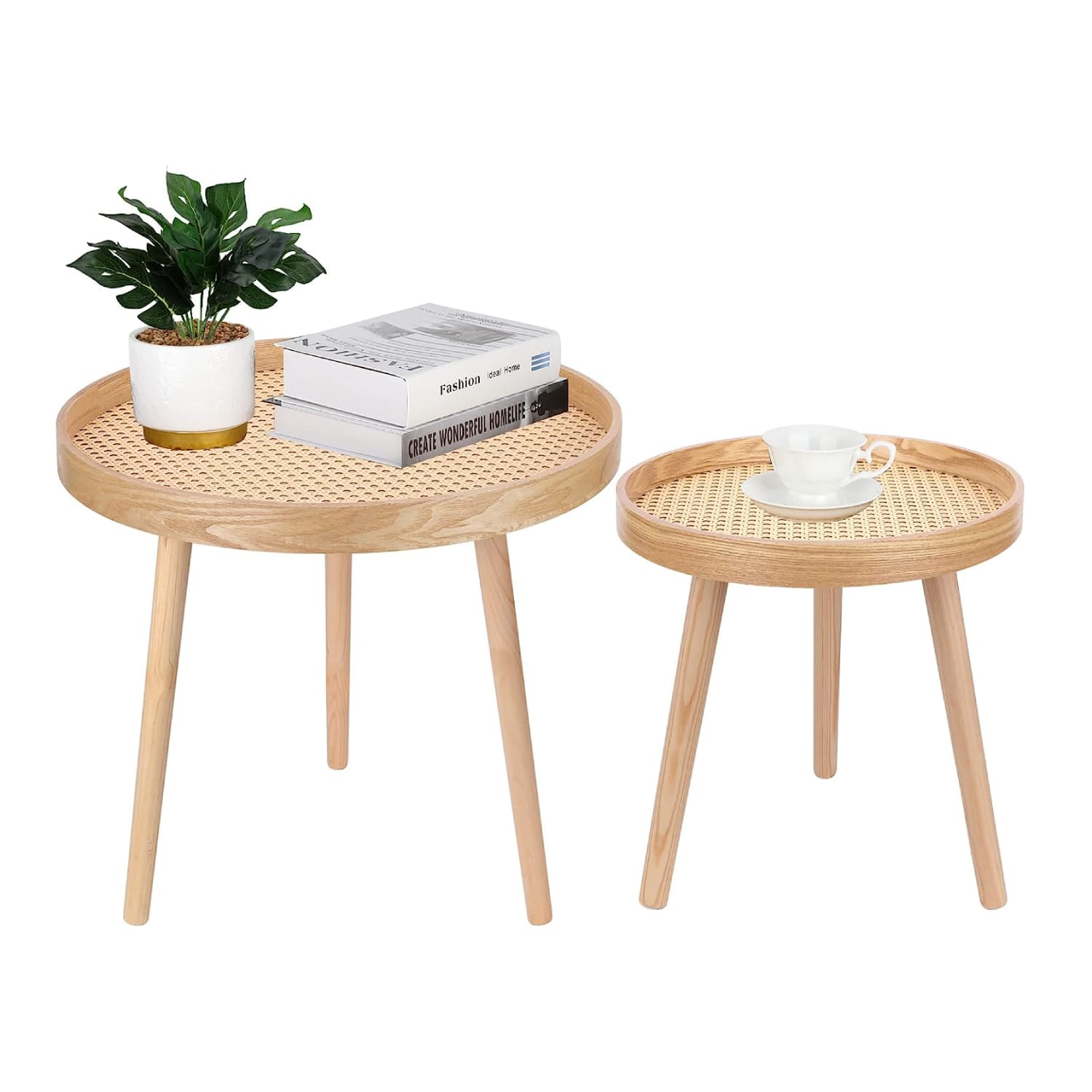 Rattan Swirl Coffee Table Rental