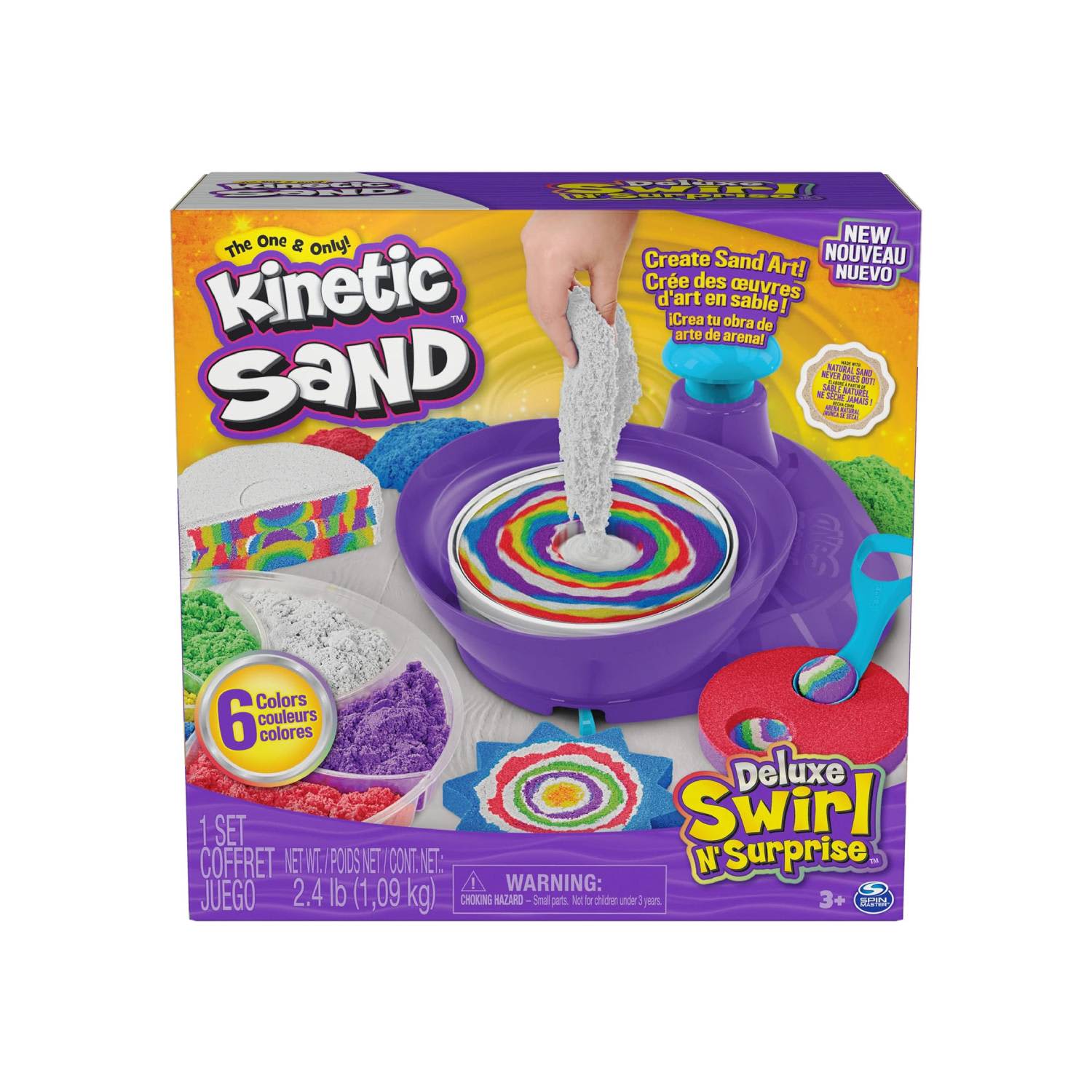 Kinetic Sand Sandbox Set Blue in 2023  Kinetic sand, Cool toys for girls,  Colored sand