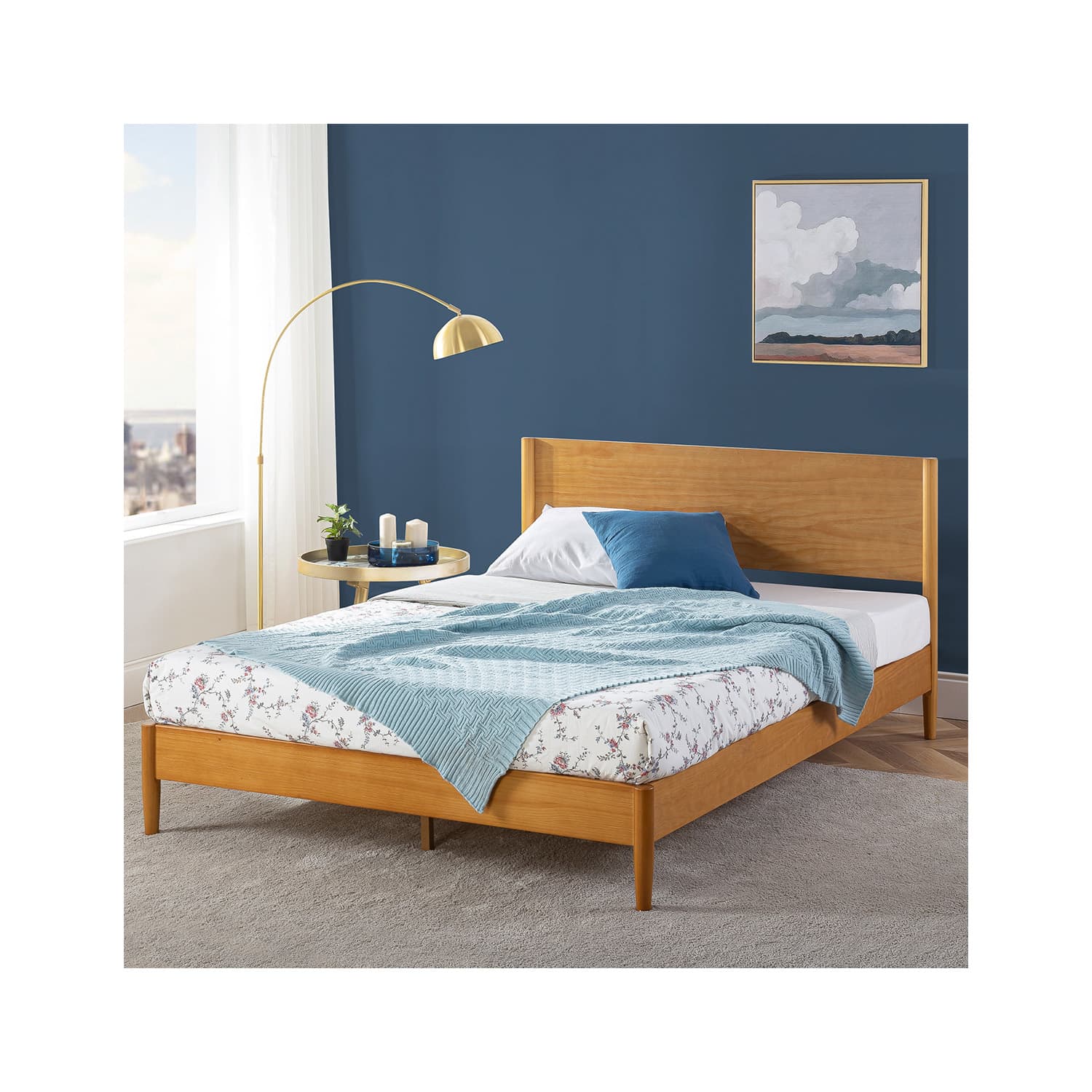 Queen wood bed 2024 frame walmart