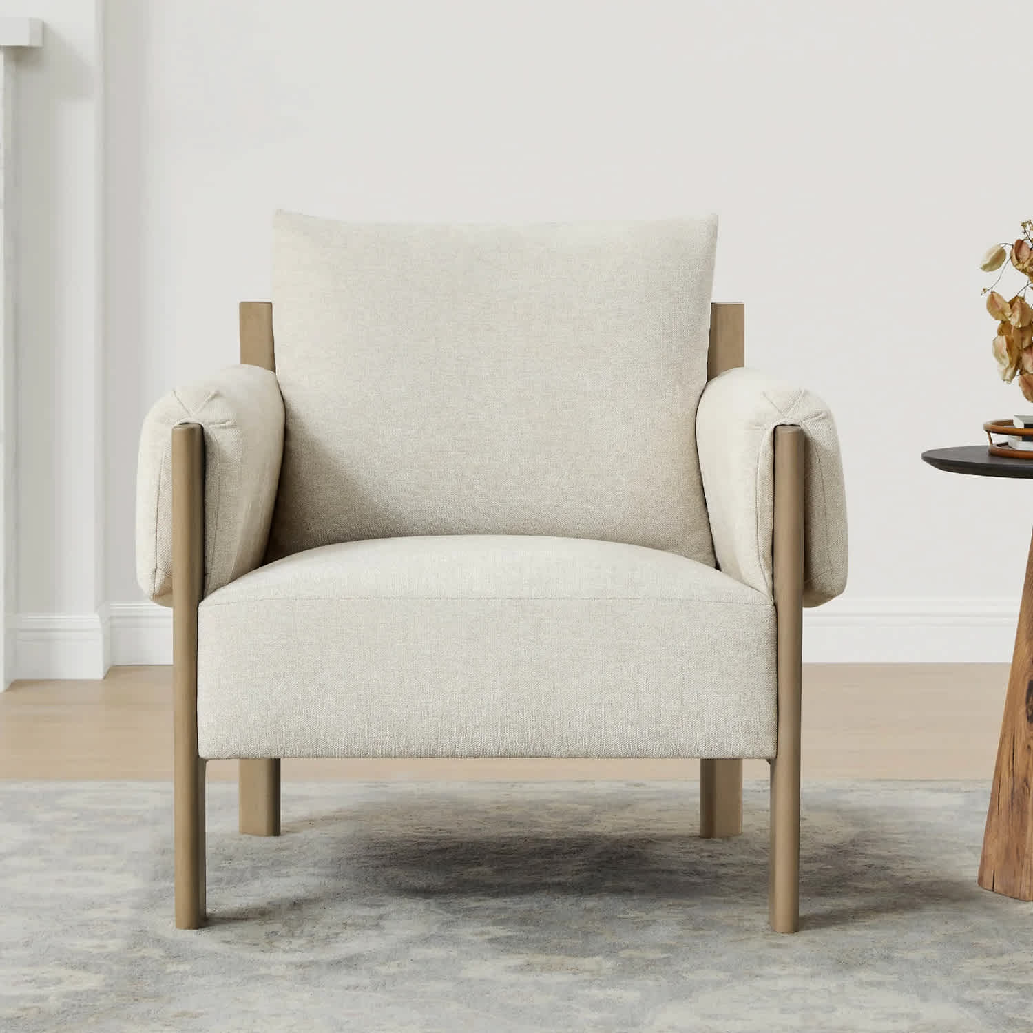 Neutral Narrow Club Chair 19 Small-Space Chairs For Every Budget
