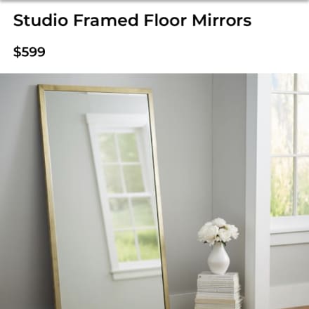 Floor Mirror With Rhinestones