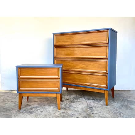 Mid Century Modern Dixie 9 Drawer Dresser Credenza Apartment