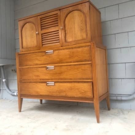 Solid Wood Charcoal Gold Dipped Dresser Buffet Apartment