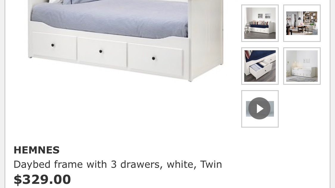 Hemnes Daybed Frame With 3 Drawers White Apartment Therapy S
