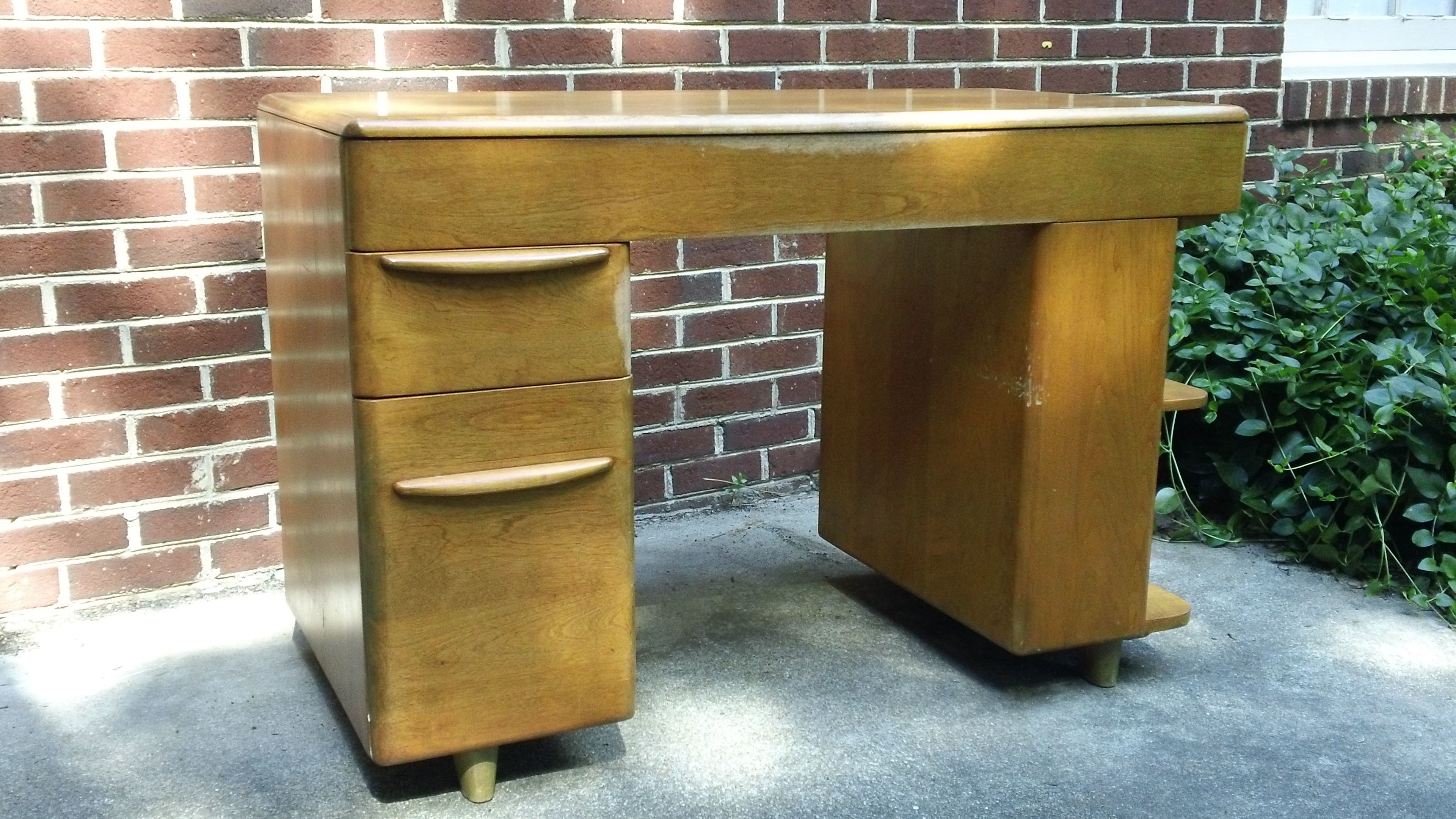 1957 Heywood Wakefield Solid Maple Desk M783w Apartment