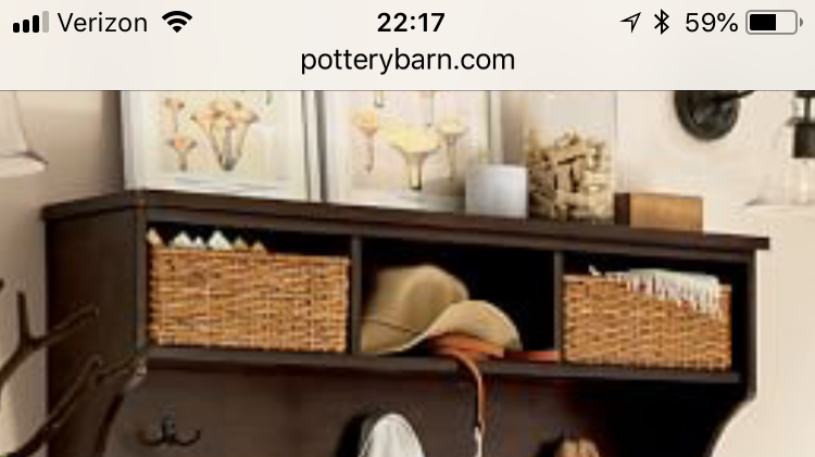 Pottery Barn Samantha Bench Shelf Entryway Unit Apartment Therapy S Bazaar