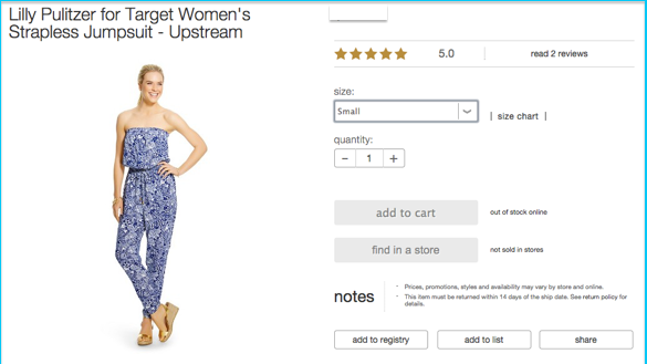 target strapless jumpsuit