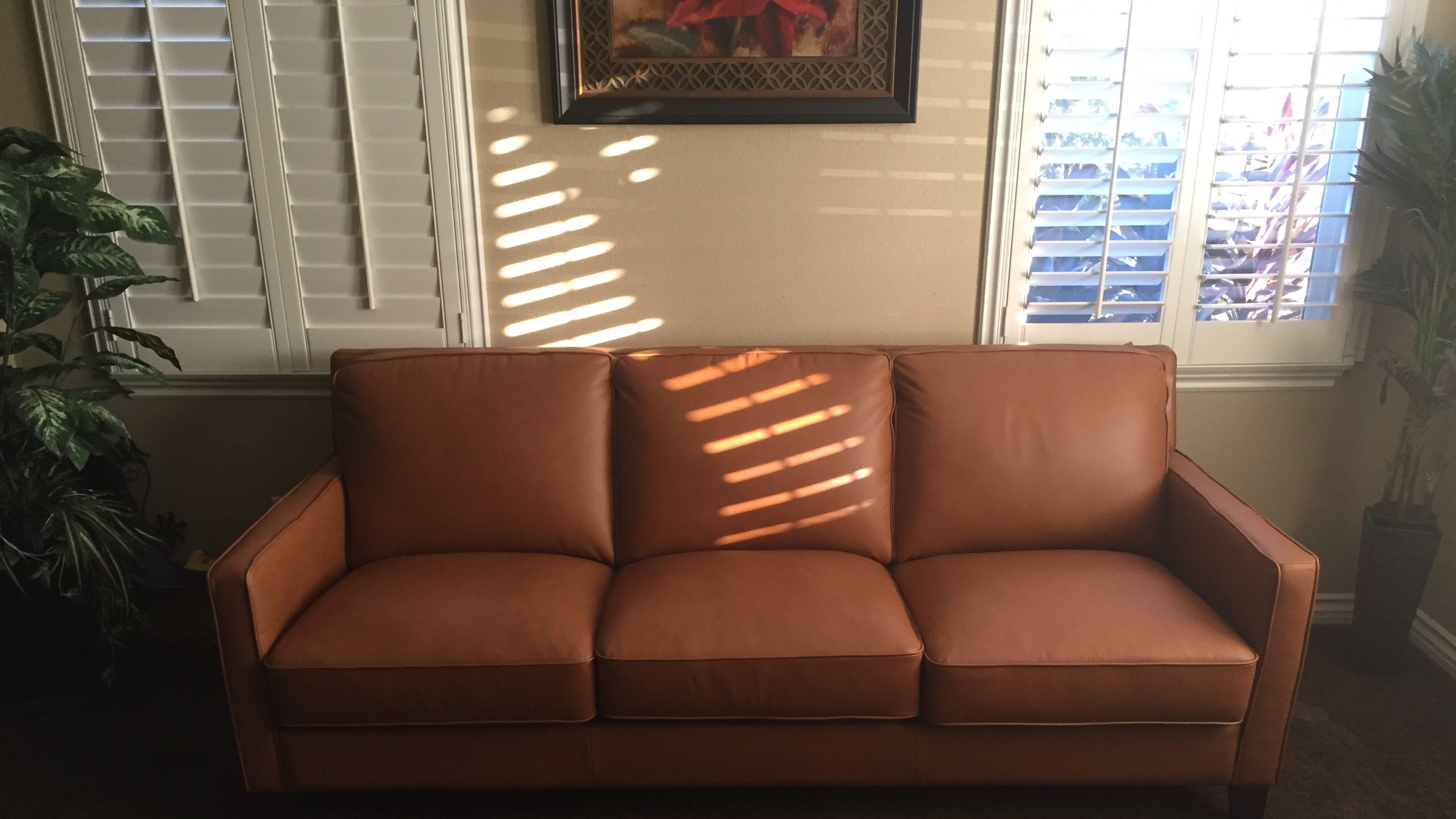 West Park Leather Sofa Cognac Brown Apartment Therapy S Bazaar