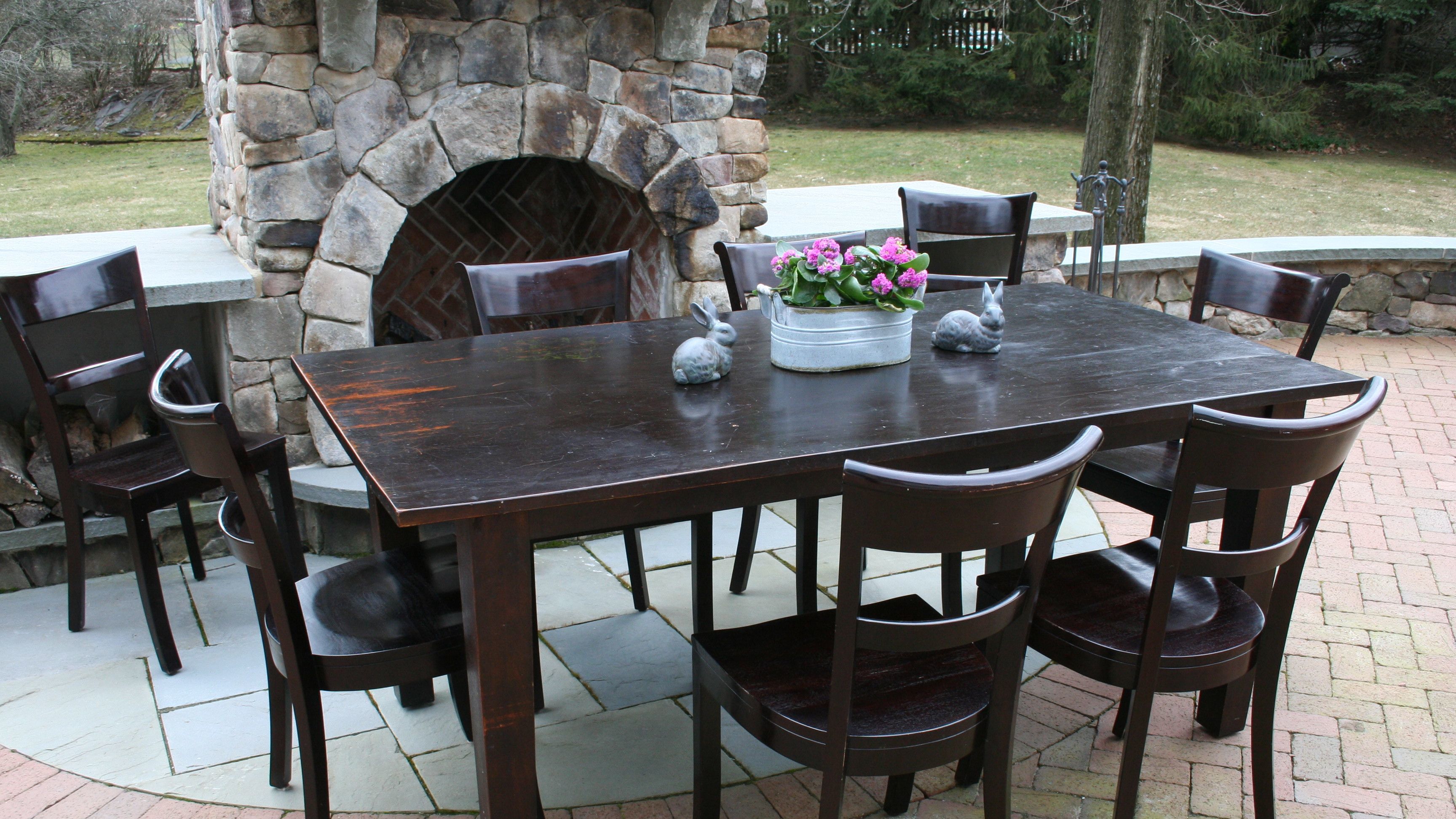 crate  barrel kipling mahogany dining chairs