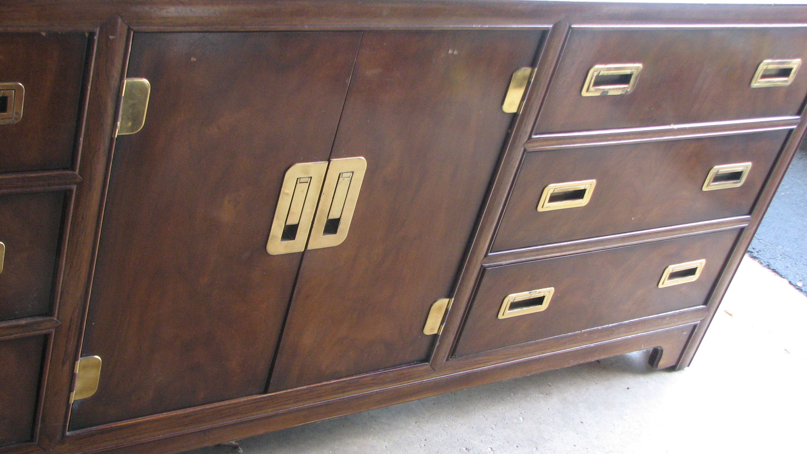 Drexel Heritage Dynasty Campaign Dresser Mirror Apartment