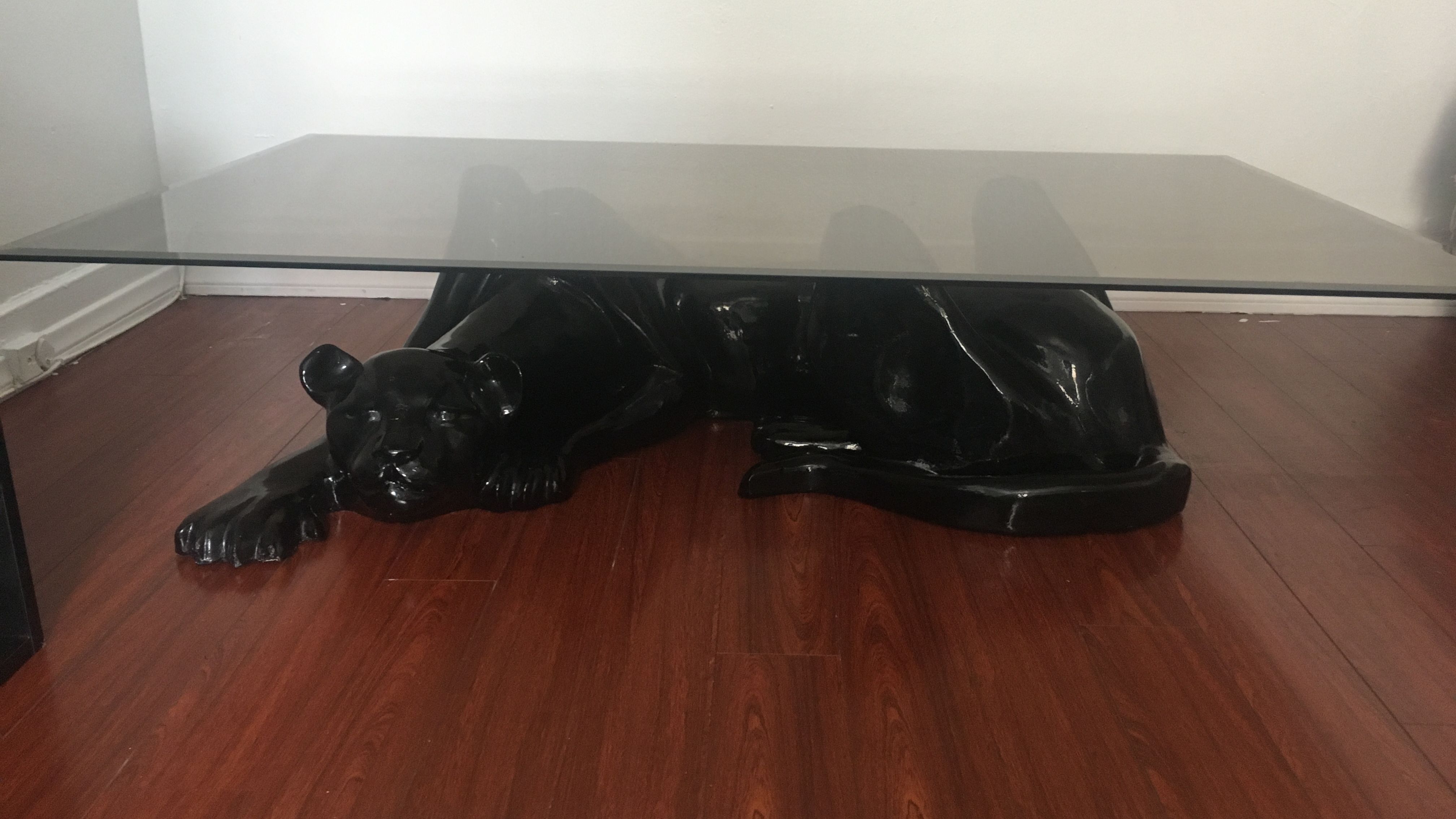 Black Panther Coffee Table For Sale Vintage Hollywood Regency Bronze