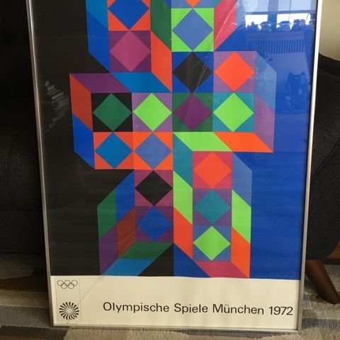Olympische Spiele München 1972 Poster Victor Vasarely Kunstdruck Plakatwelt 675