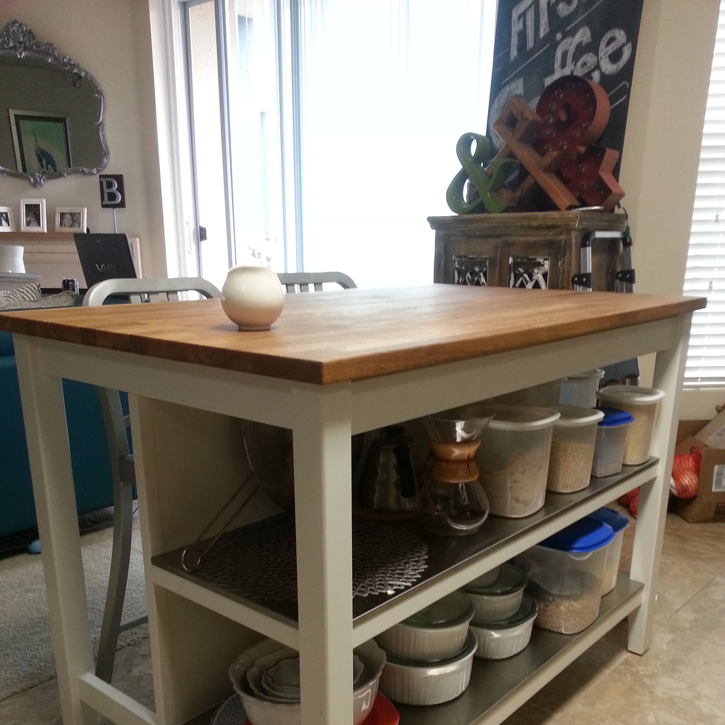 Ikea Stenstorp Kitchen Island Gorgeous Oak Top Apartment