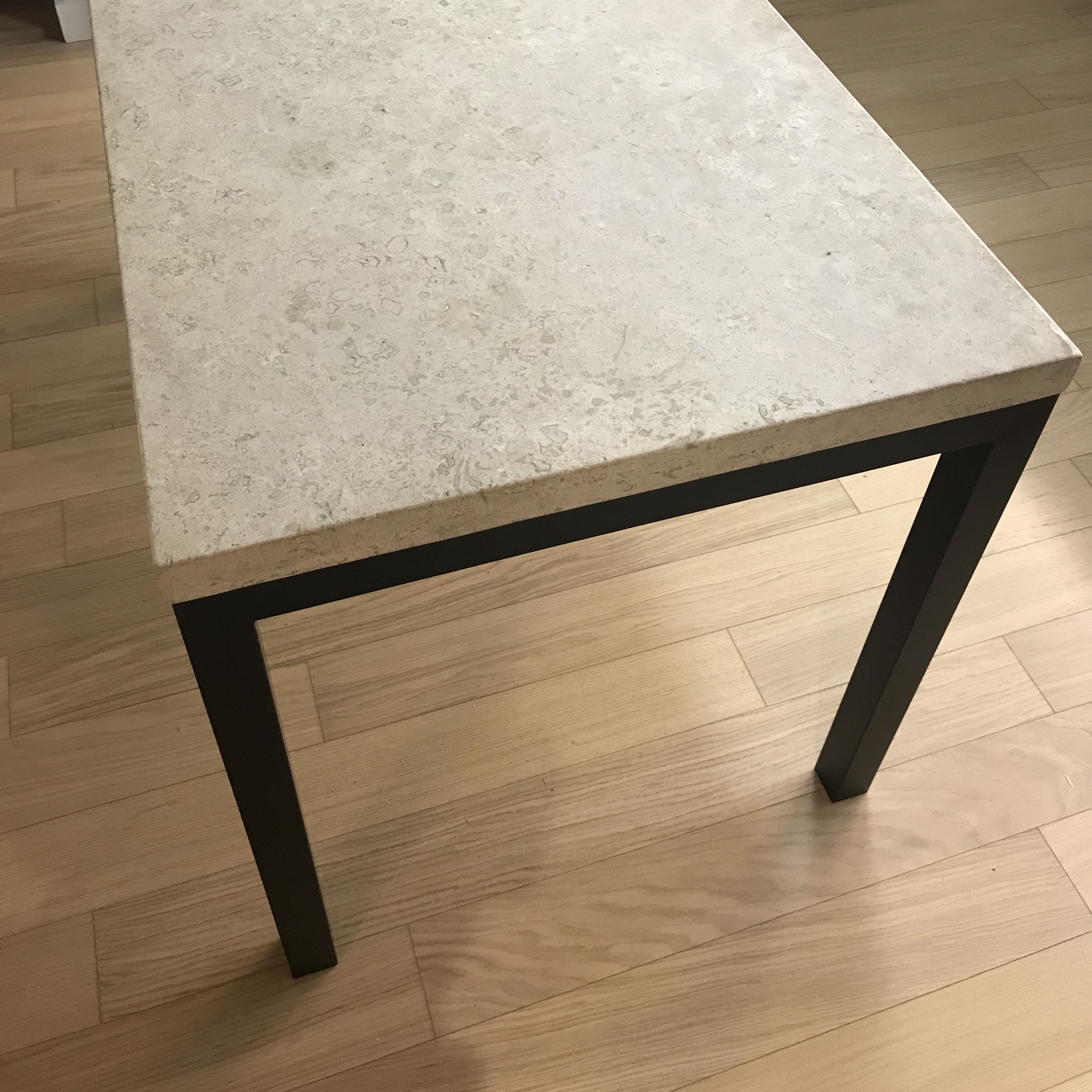 Crate Barrel Parsons Travertine Dining Table Apartment