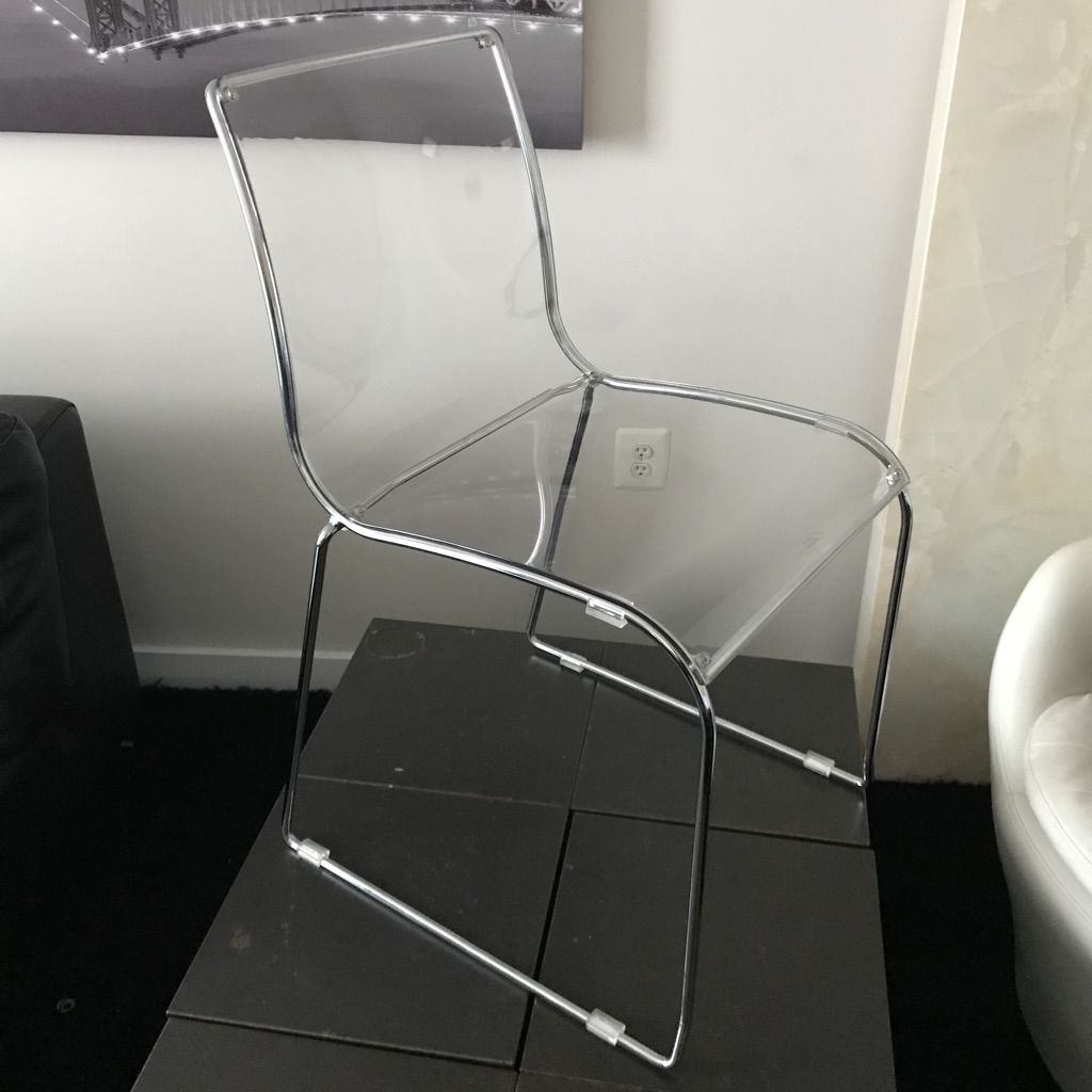 2 avail Polycarbonate Italian Calligaris Irony Chair Transparent Black 